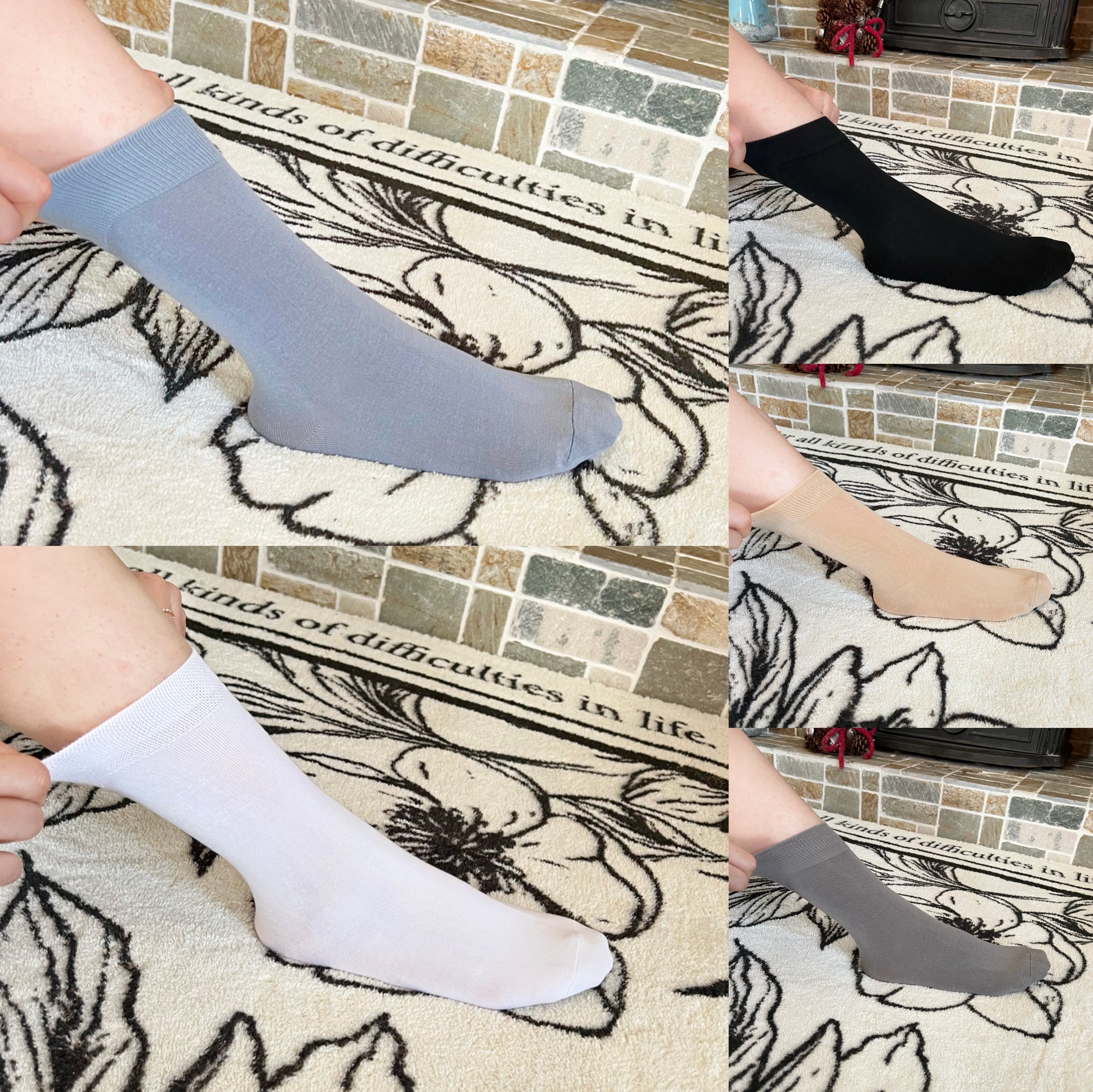 Bamboo Kids Crew Socks School Anti Odor Socks for Boys Girls Uniform Thin Flat Seam Socks 5 Pairs - Serisimple