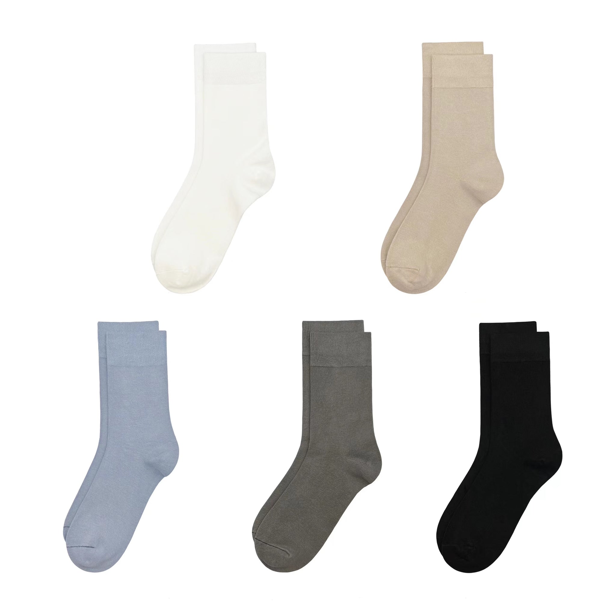 Bamboo Kids Crew Socks School Anti Odor Socks for Boys Girls Uniform Thin Flat Seam Socks 5 Pairs - Serisimple