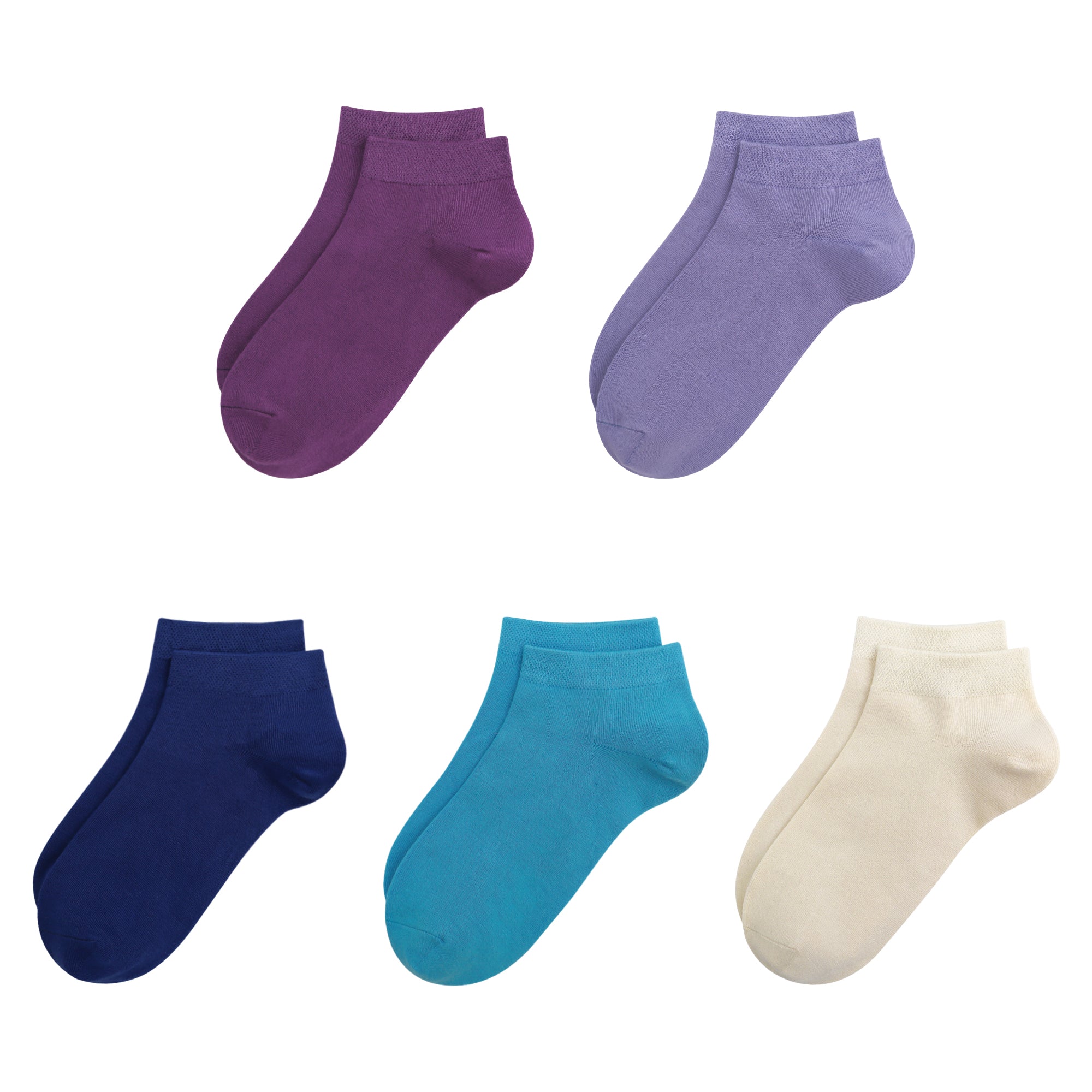 Bamboo School Socks Ankle Super Soft School Kids Socks Stretch Cuffs Athletic Socks Odor Resistant Anti-odor 5 Pairs