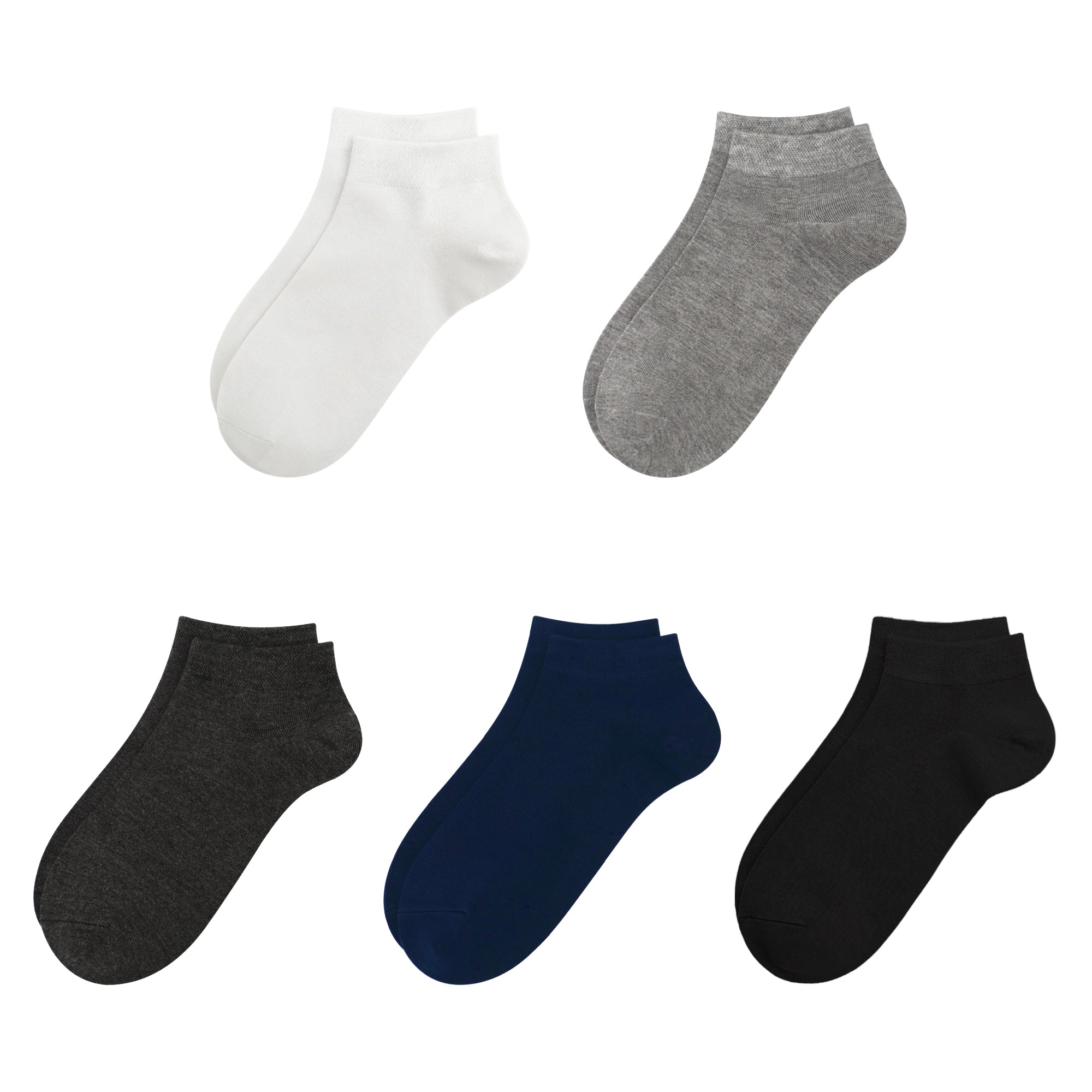 Bamboo School Socks Ankle Super Soft School Kids Socks Stretch Cuffs Athletic Socks Odor Resistant Anti-odor 5 Pairs