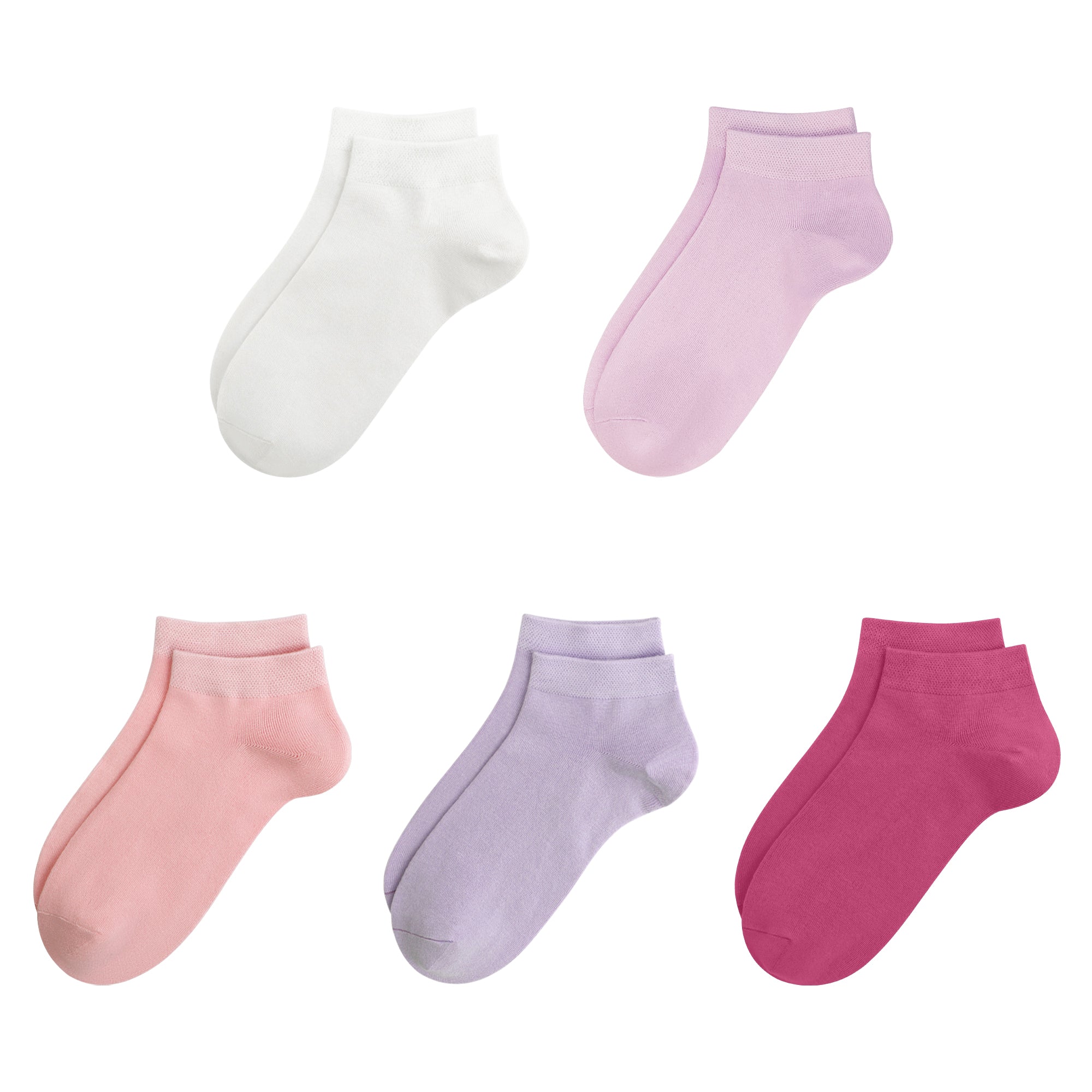 Bamboo School Socks Ankle Super Soft School Kids Socks Stretch Cuffs Athletic Socks Odor Resistant Anti-odor 5 Pairs