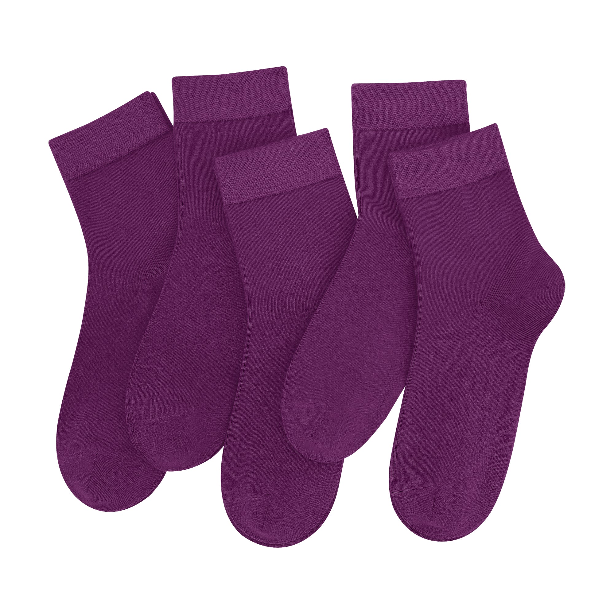 SERISIMPLE Women Ankle Socks Bamboo Crew Thin Ankle Height Boot Lightweight Color Anti Odor Soft Breathable Sock 5 Pairs
