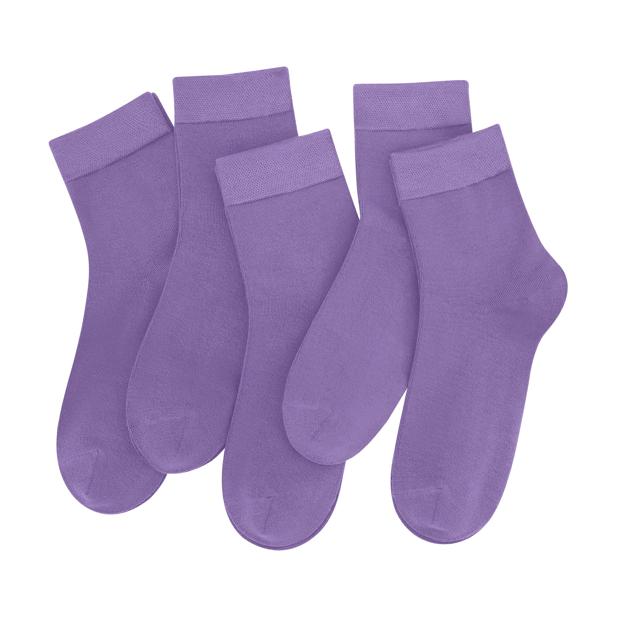 SERISIMPLE Women Ankle Socks Bamboo Crew Thin Ankle Height Boot Lightweight Color Anti Odor Soft Breathable Sock 5 Pairs