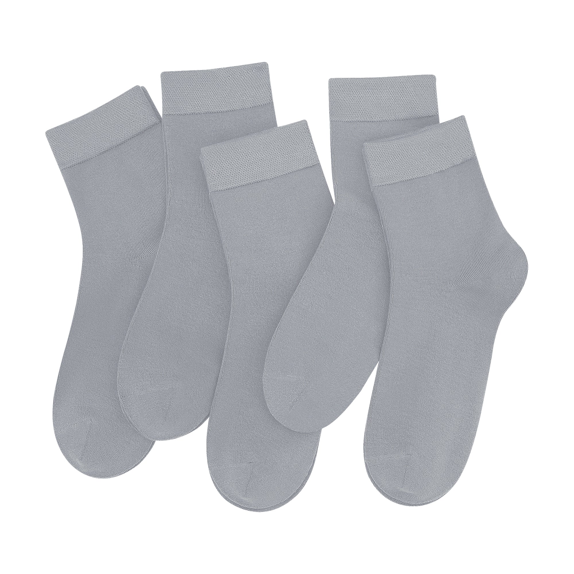 SERISIMPLE Women Ankle Socks Bamboo Crew Thin Ankle Height Boot Lightweight Color Anti Odor Soft Breathable Sock 5 Pairs