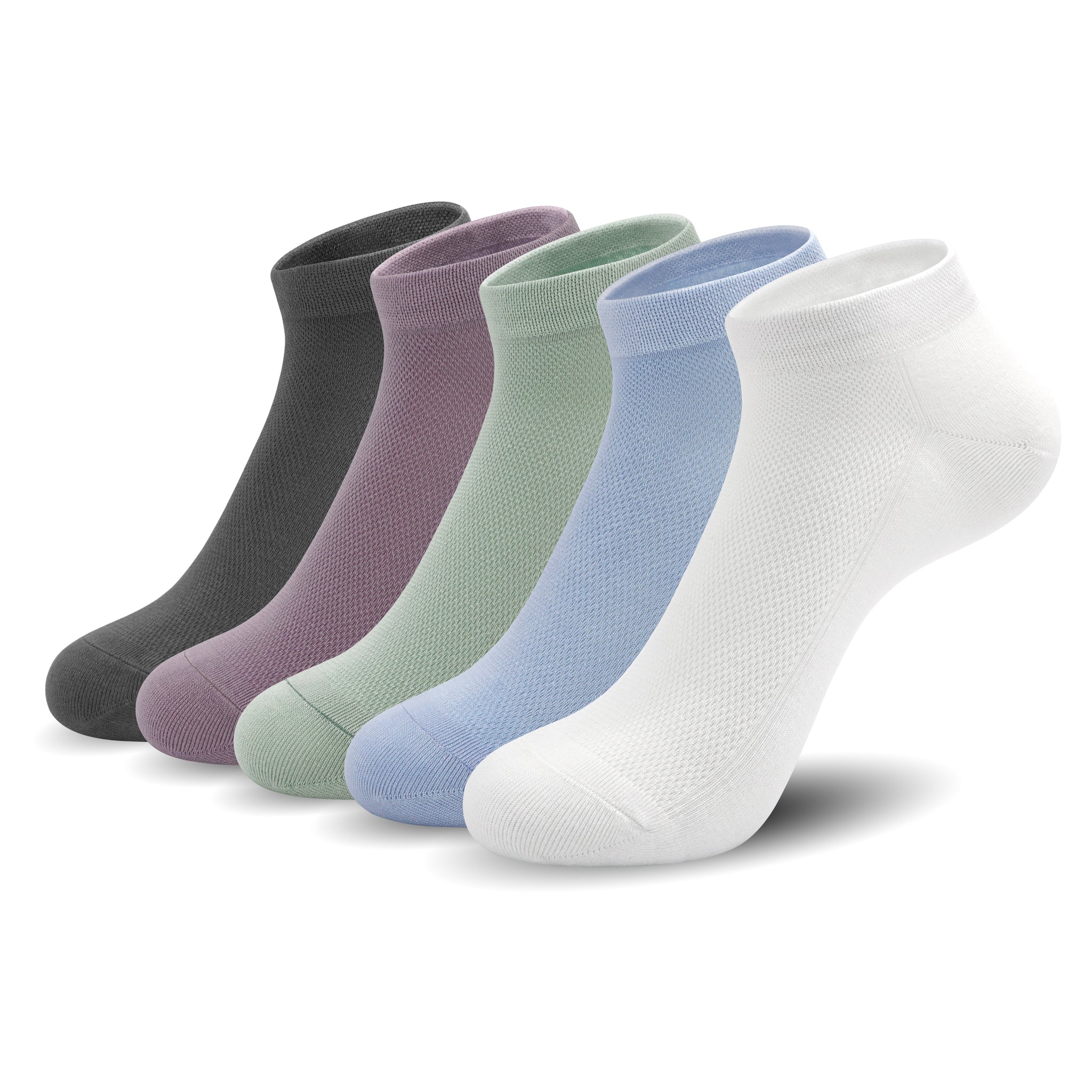 Women Mesh Ankle Socks Bamboo Summer Cool Socks Soft Ultra Thin Low Cut Sock 5 Pairs,4-8/9-11