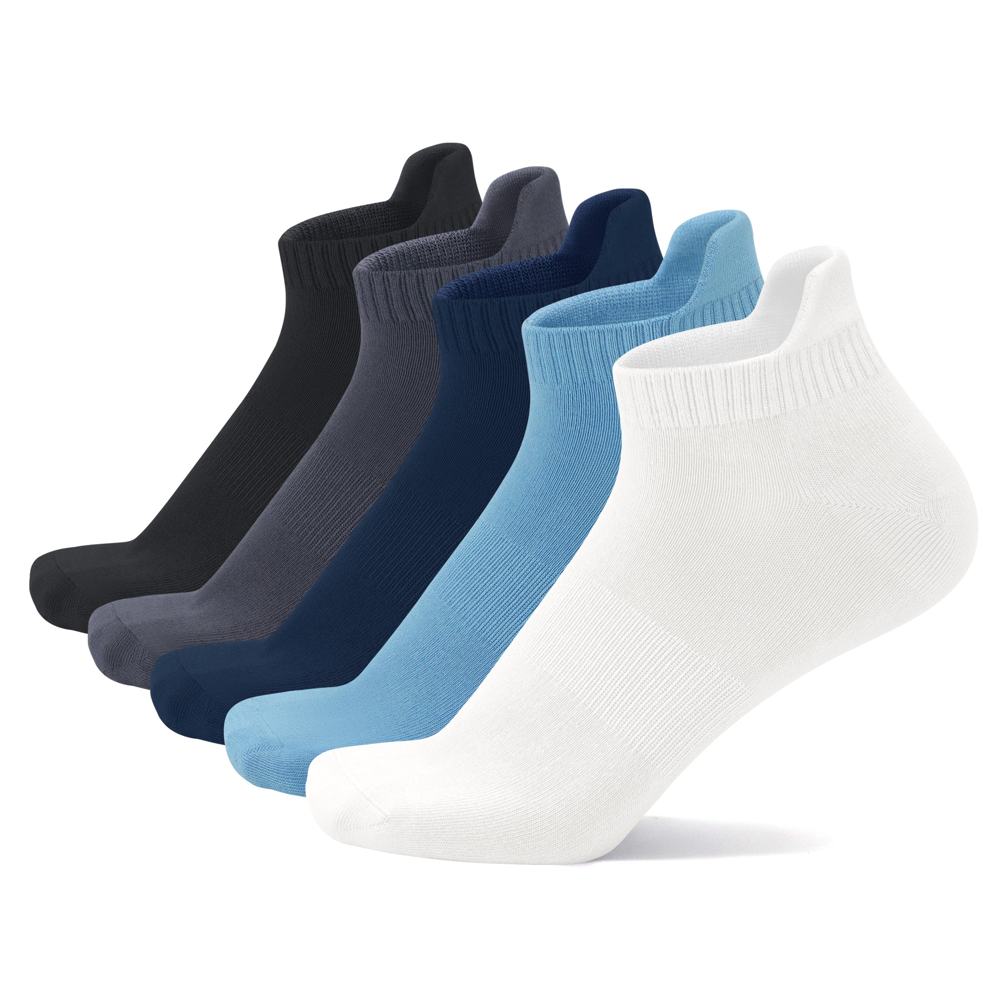 Thin Viscose Bamboo No Show Sock Men Low Cut Socks Odor Resistant Breathable Sock 5 Pairs