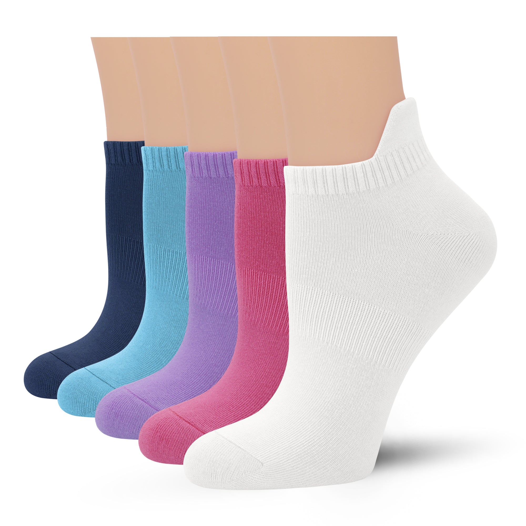 Viscose Bamboo No Show Sock Women Ankle Thin Low Cut Socks Arch Support Breathable Athletic Sock 5 Pairs