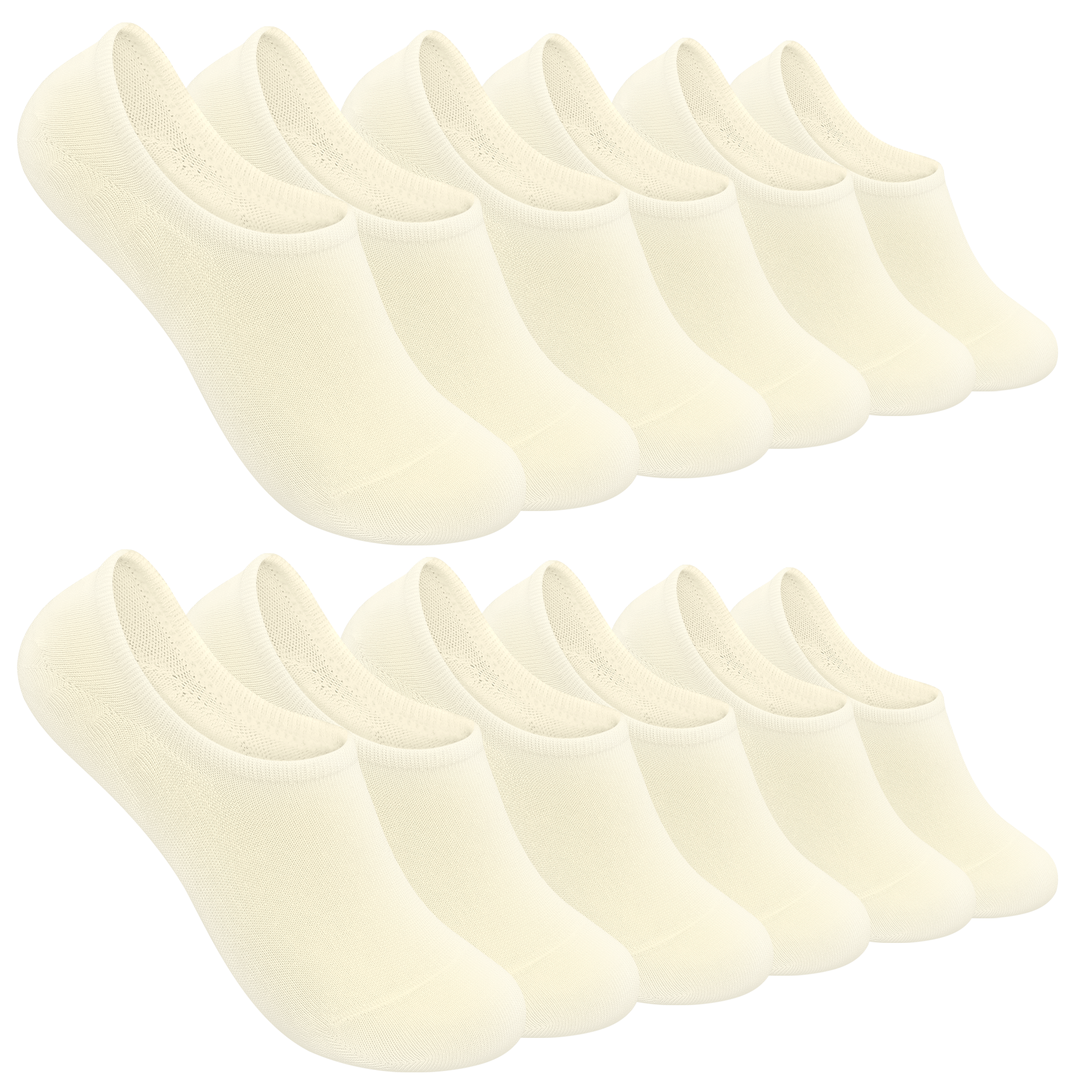 Low Cut Thin Womens Viscose Bamboo Socks No Show Invisible Non Slip with Grips Lightweight Liner Flats 6 Pairs
