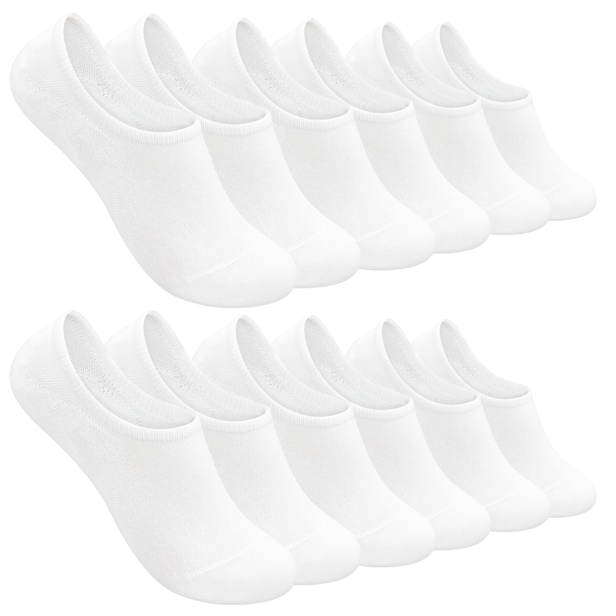 Low Cut Thin Womens Viscose Bamboo Socks No Show Invisible Non Slip with Grips Lightweight Liner Flats 6 Pairs