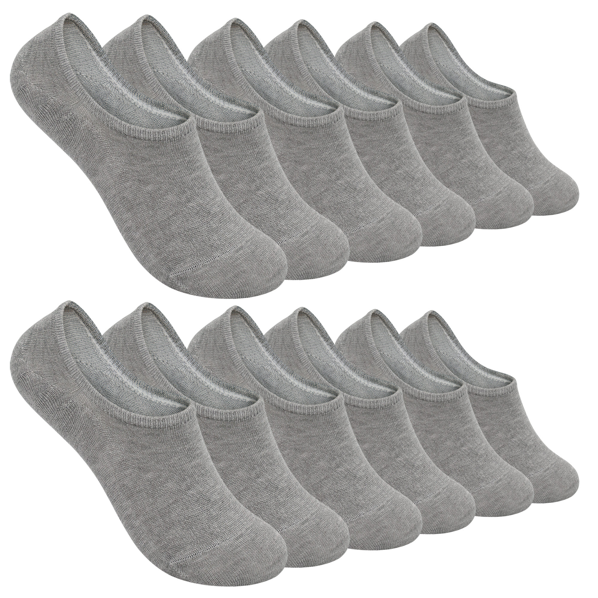 Low Cut Thin Womens Viscose Bamboo Socks No Show Invisible Non Slip with Grips Lightweight Liner Flats 6 Pairs