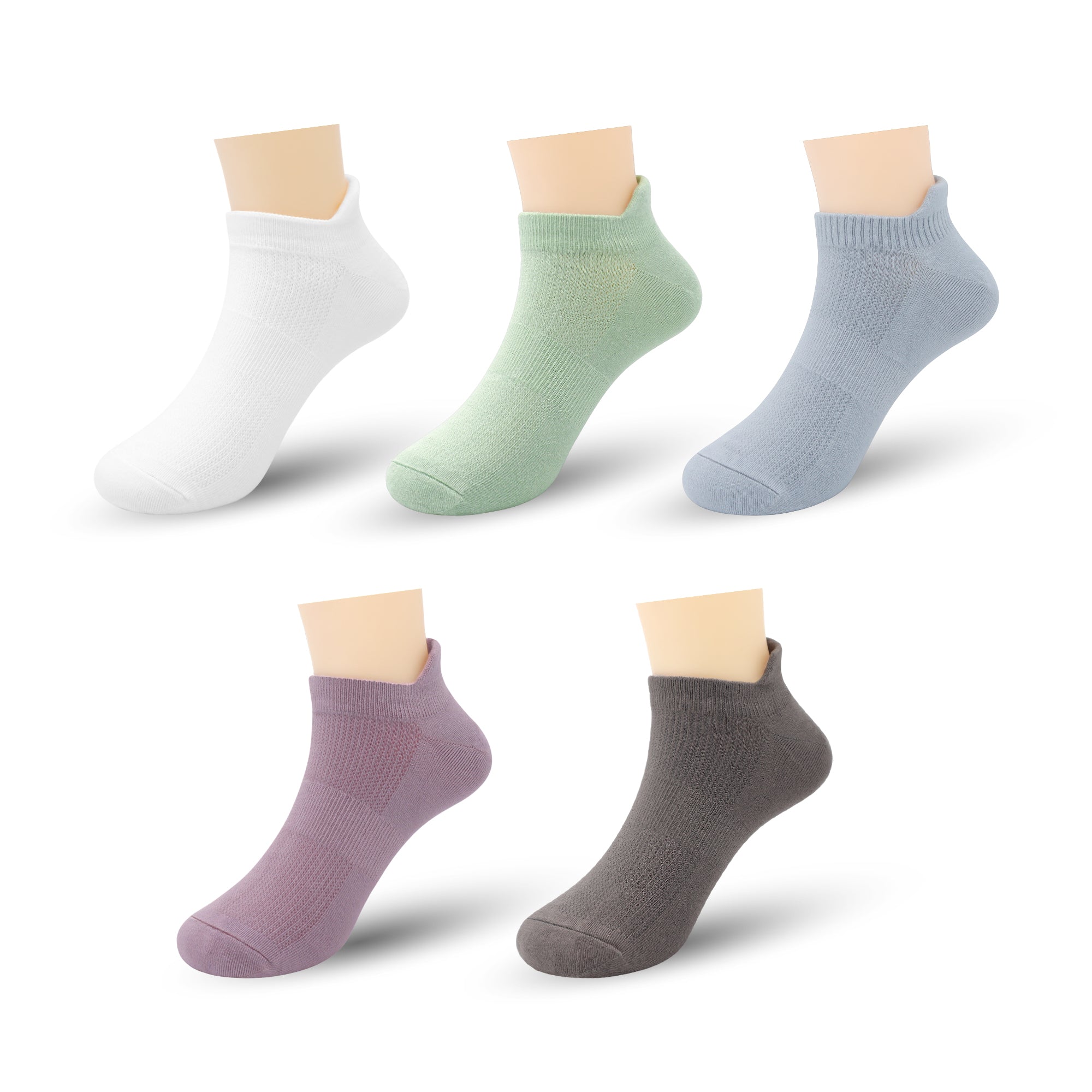 Ultra-Soft Viscose Bamboo Kids No-Show Socks Ankle Thin Comfortable Low Cut Socks for Boys&Girls Non Slip 5 Pairs
