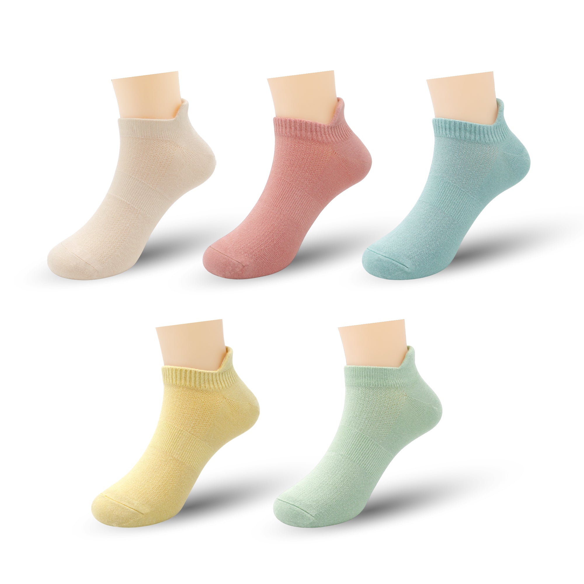 Ultra-Soft Viscose Bamboo Kids No-Show Socks Ankle Thin Comfortable Low Cut Socks for Boys&Girls Non Slip 5 Pairs
