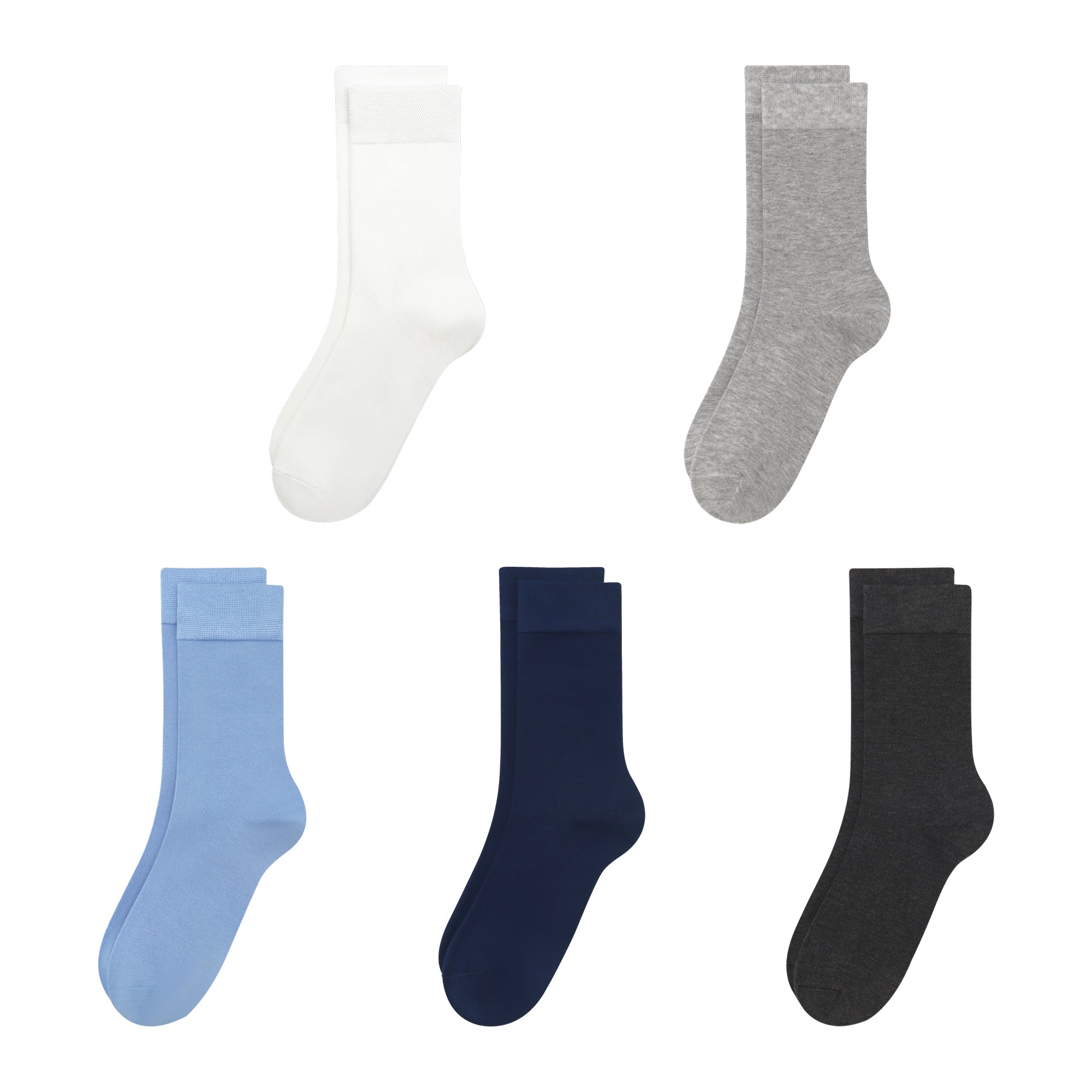 Bamboo Kids Crew Socks School Anti Odor Socks for Boys Girls Uniform Thin Flat Seam Socks 5 Pairs