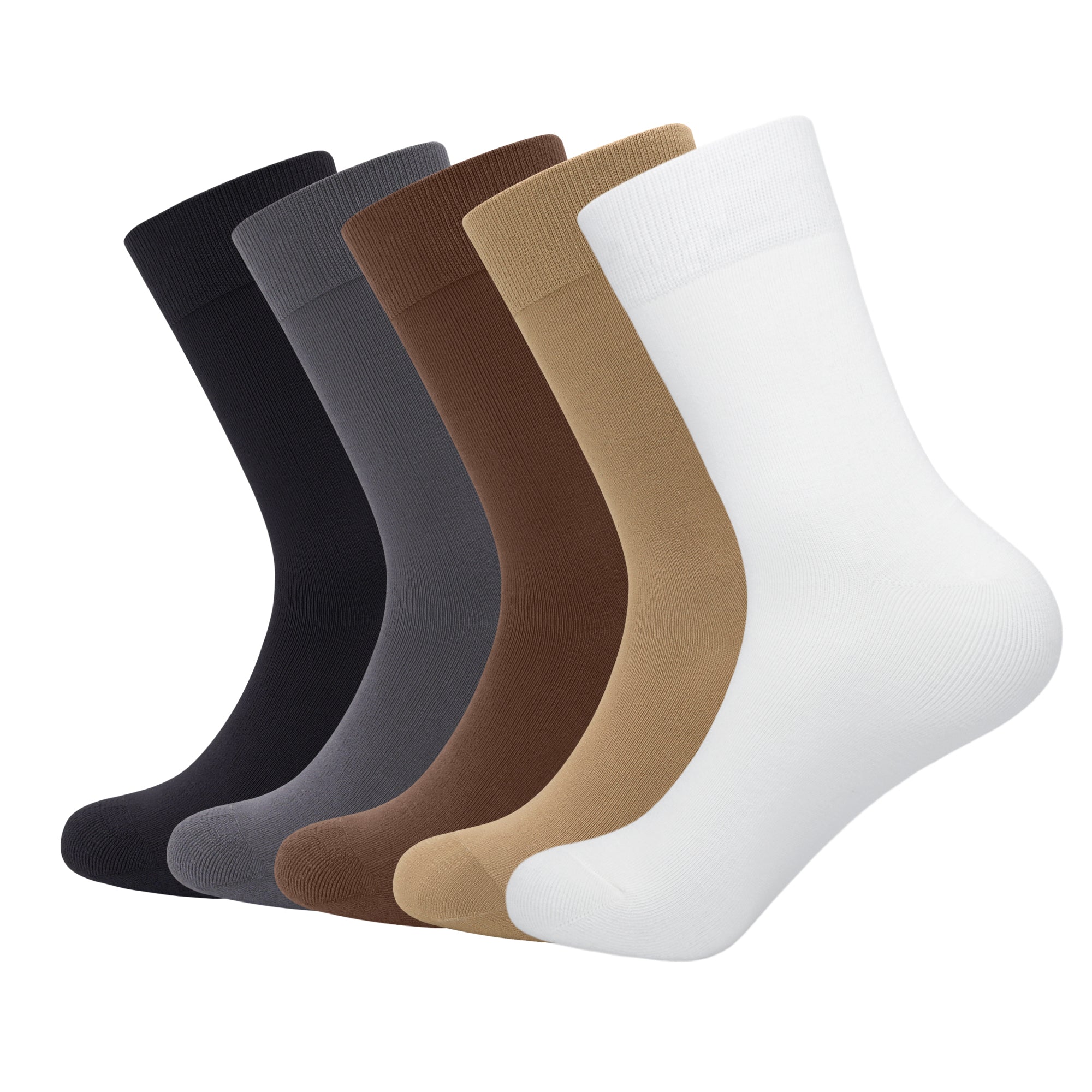 Bamboo Dress Men Sock Thin Soft Crew Anti Odor Lightweight Sock Odor Resistant Breathable Sock 9-13,5 Pairs Beige / X-Large