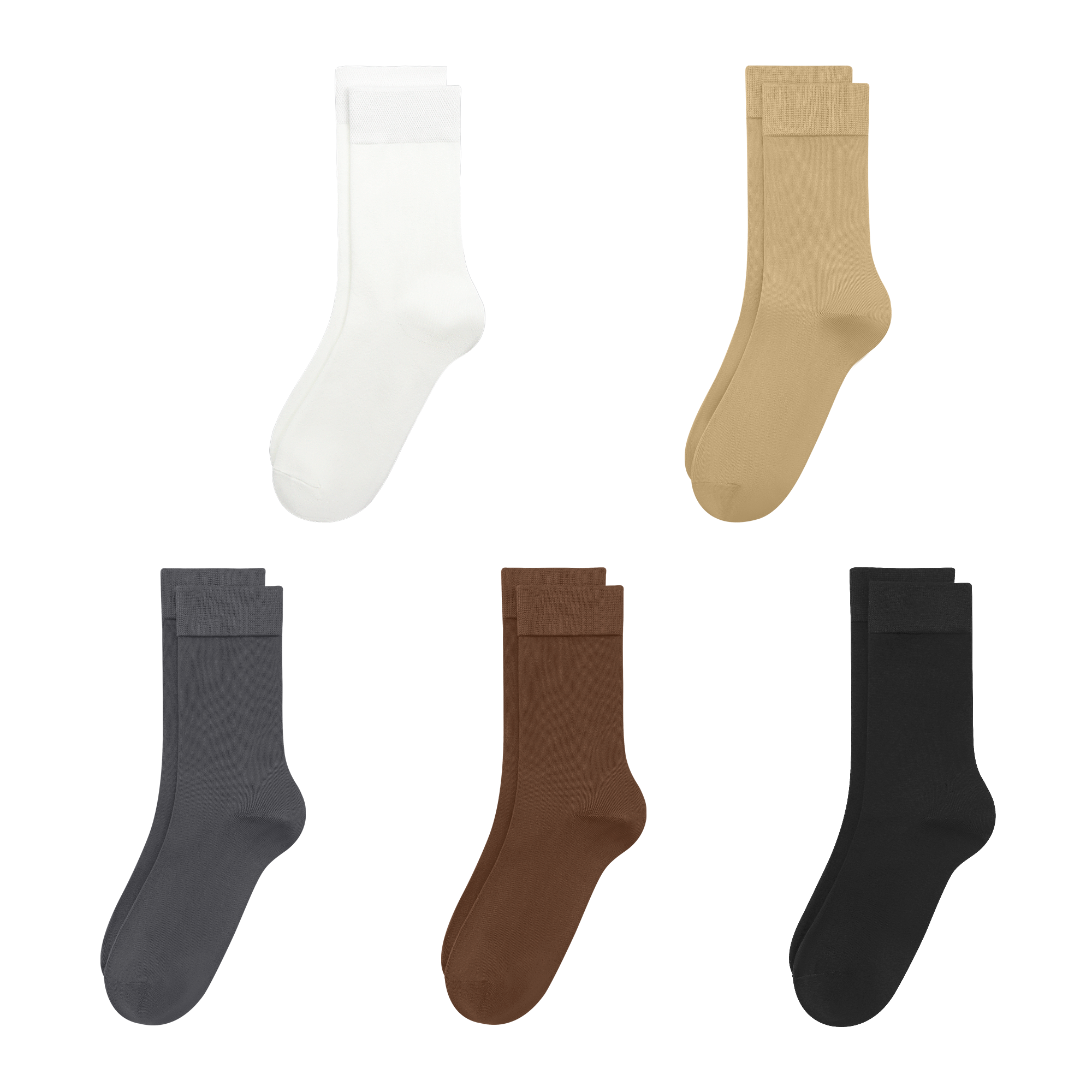 Bamboo Kids Crew Socks School Anti Odor Socks for Boys Girls Uniform Thin Flat Seam Socks 5 Pairs