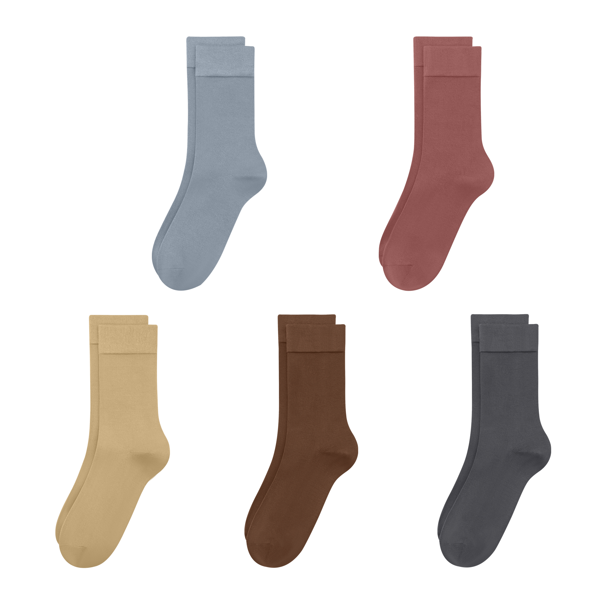 Bamboo Kids Crew Socks School Anti Odor Socks for Boys Girls Uniform Thin Flat Seam Socks 5 Pairs