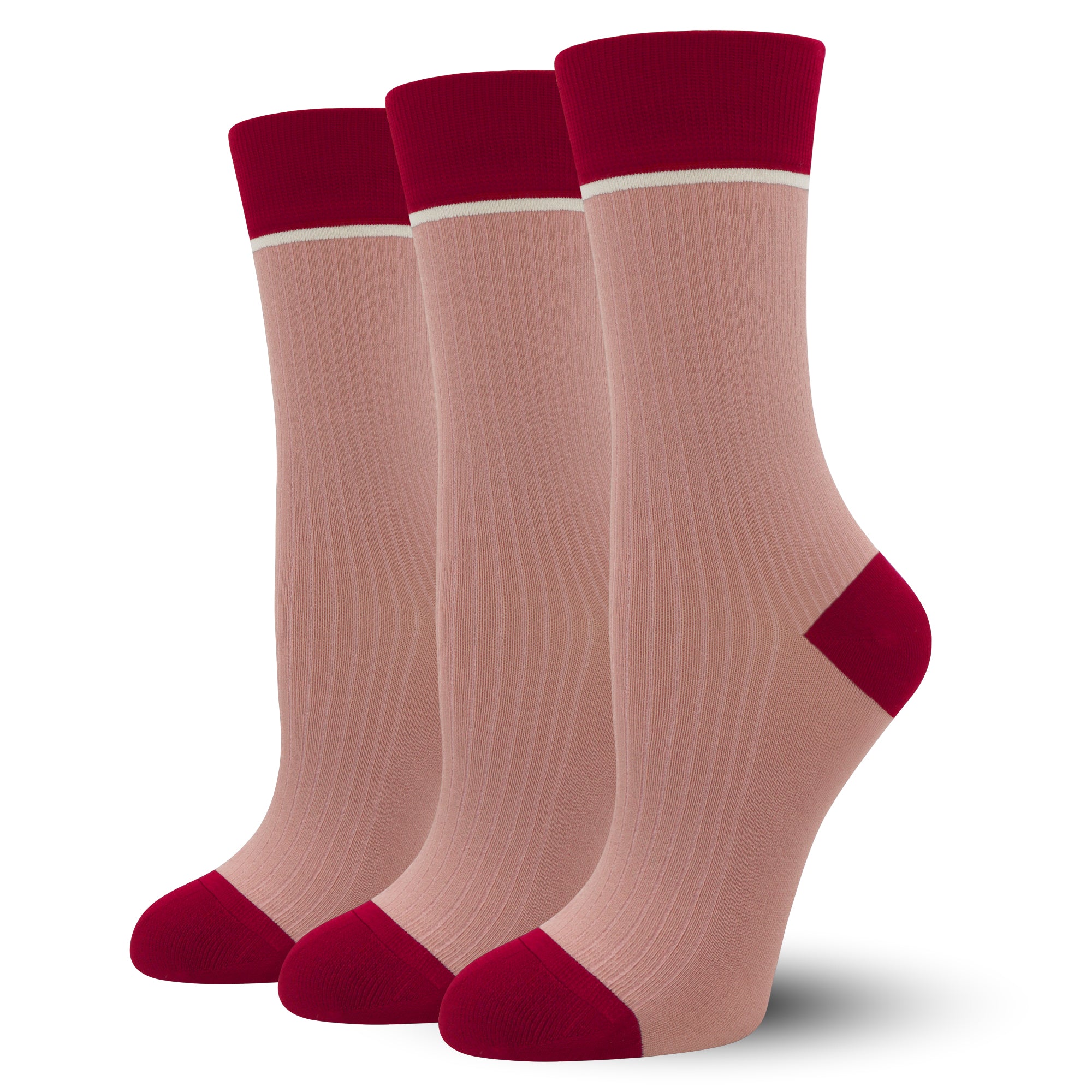 Viscose Bamboo Womens Crew Socks Dress Chic Colorblock Striped Design Retro Colorful Soft Comfort, Stylish 3 Pairs