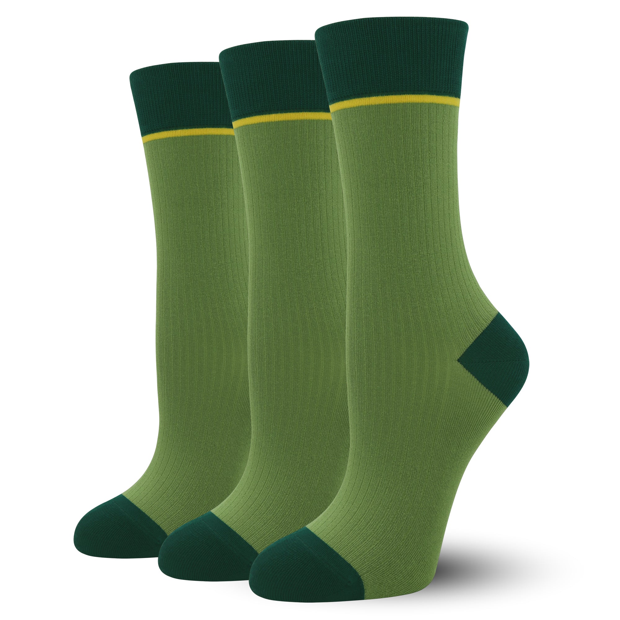 Viscose Bamboo Womens Crew Socks Dress Chic Colorblock Striped Design Retro Colorful Soft Comfort, Stylish 3 Pairs