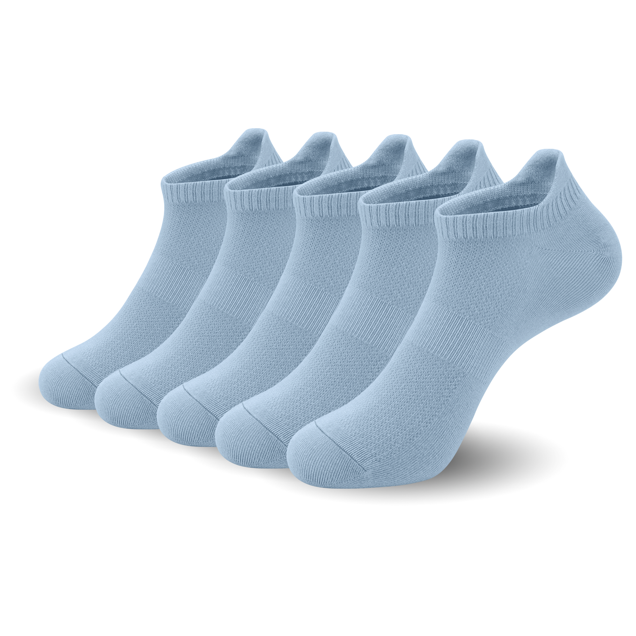 Women Ultra Thin Socks Bamboo Low Cut No Show Ventilating Low Ankle Anti Odor Arch Support Mesh Socks 5 Pairs