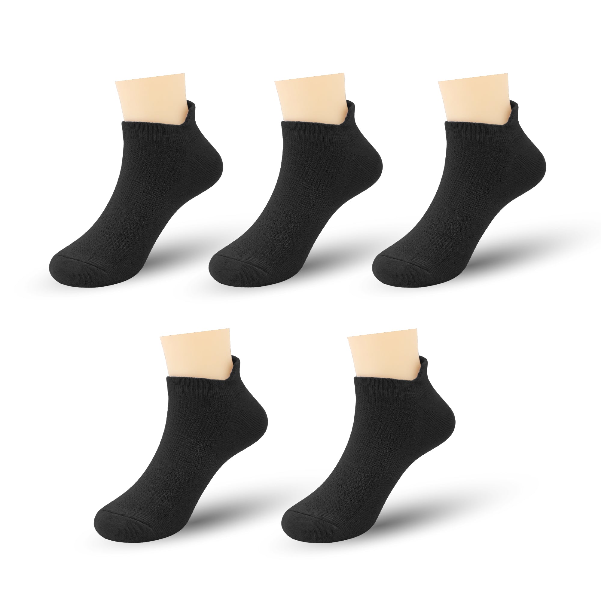 Ultra-Soft Viscose Bamboo Kids No-Show Socks Ankle Thin Comfortable Low Cut Socks for Boys&Girls Non Slip 5 Pairs
