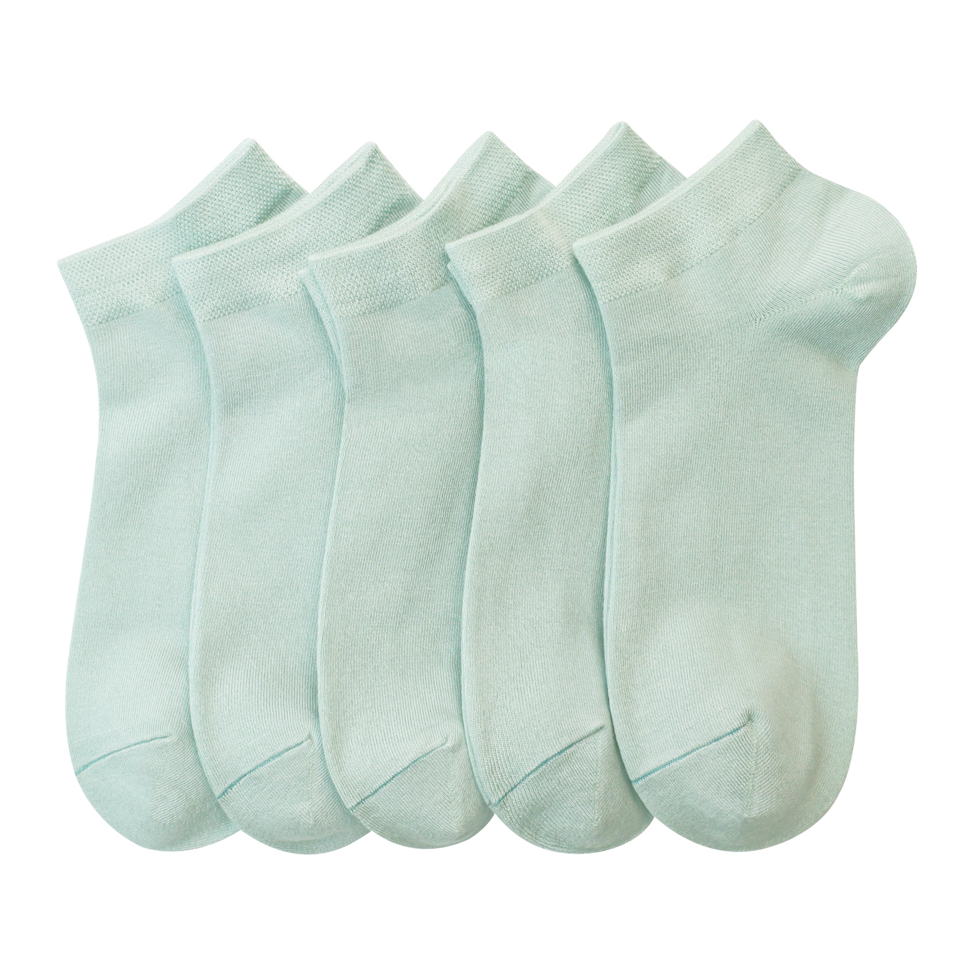 Women Bamboo Ankle Socks Low Cut Thin Sock Lightweight Pastal Color Soft Sock 5 Pairs