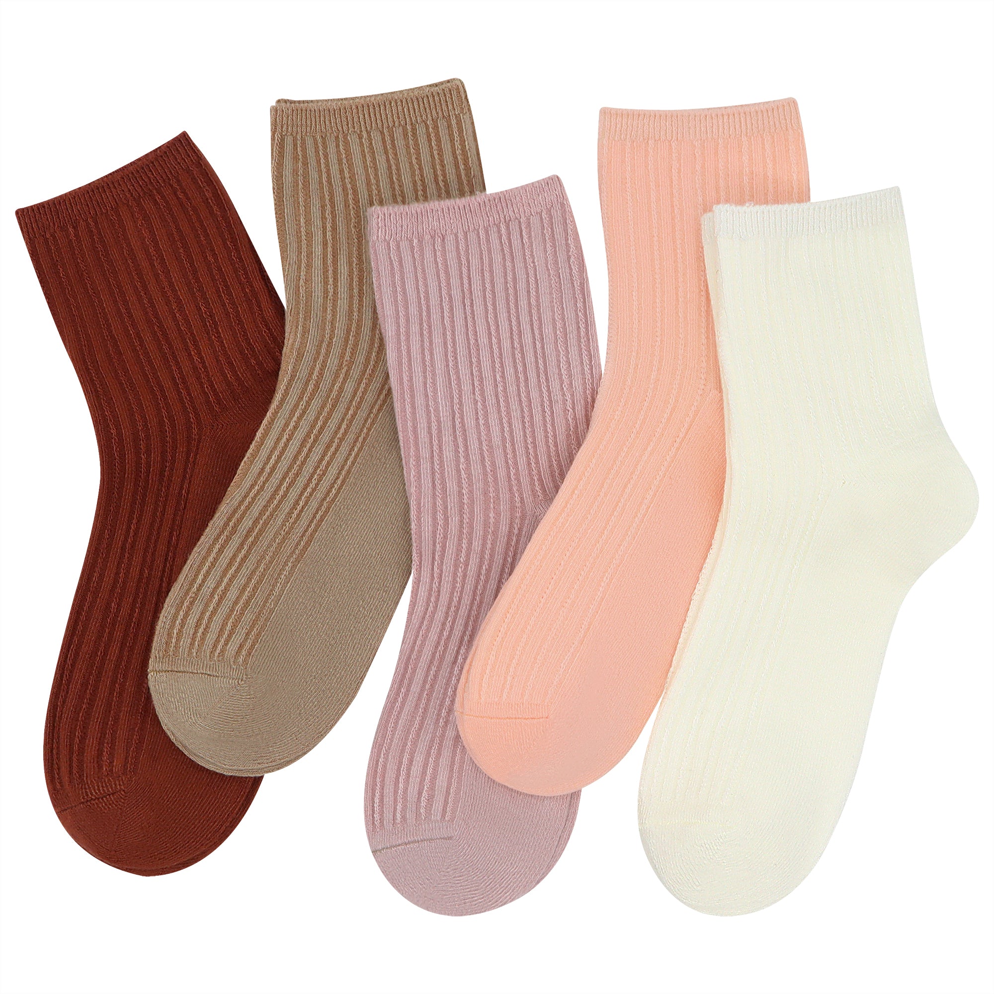 Bamboo Stretch Kids Ankle Sochool Kids Crew Socks Breathable Boy Girl 5 Pairs