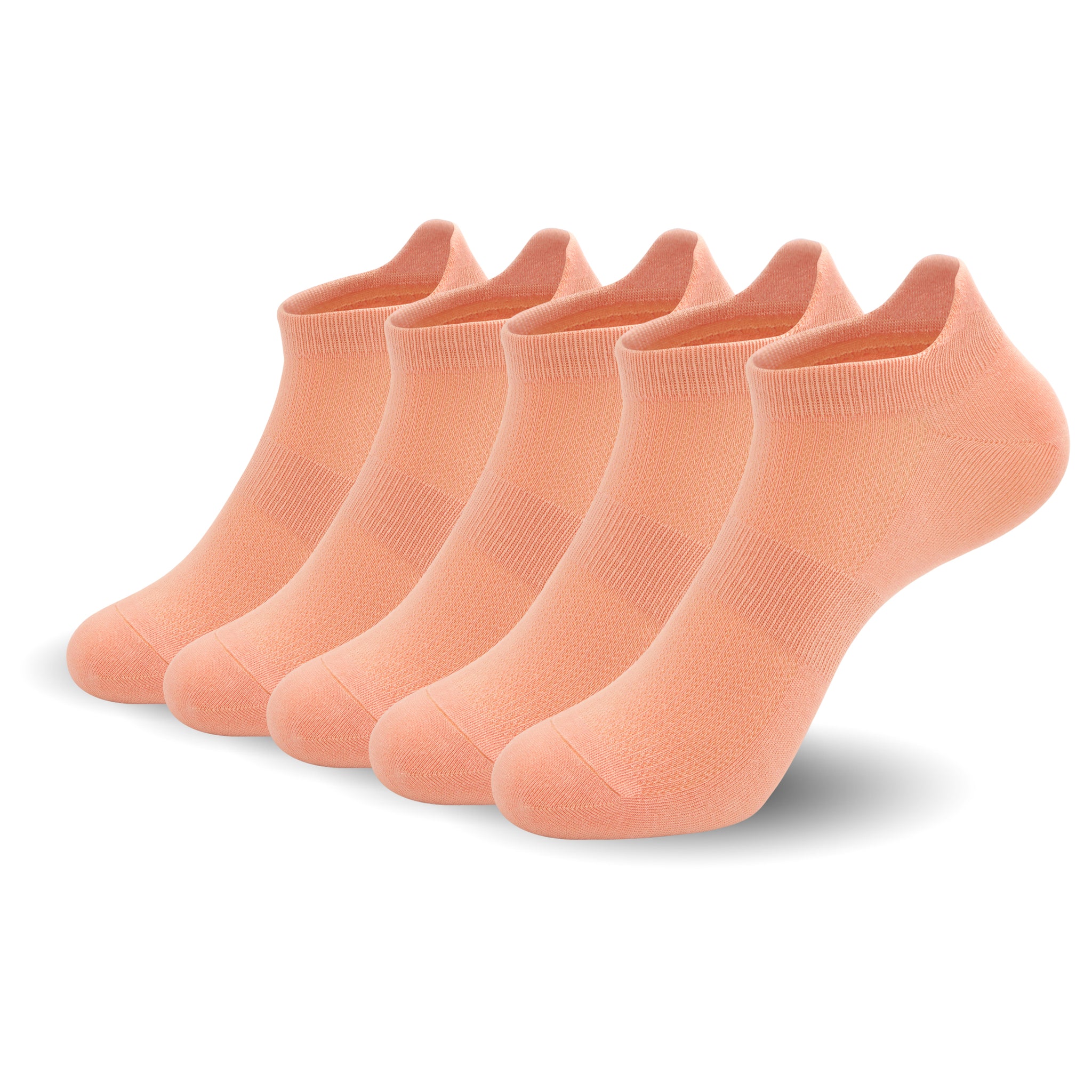 Women Ultra Thin Socks Bamboo Low Cut No Show Ventilating Low Ankle Anti Odor Arch Support Mesh Socks 5 Pairs