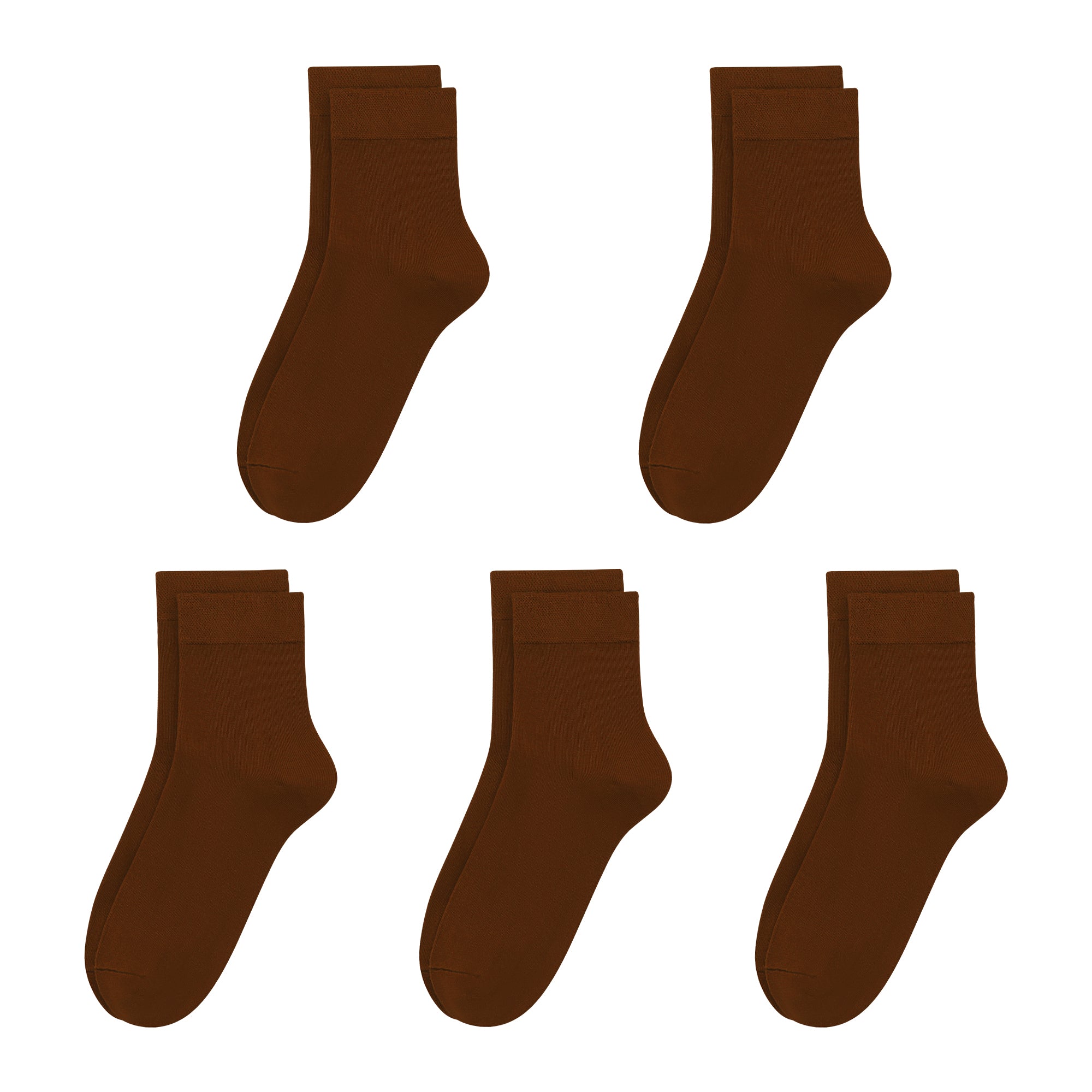 Kids Casual Bamboo School Socks Super Soft Uniform Thin Breathable Stretch Cuffs Boys Girls 5 Pairs