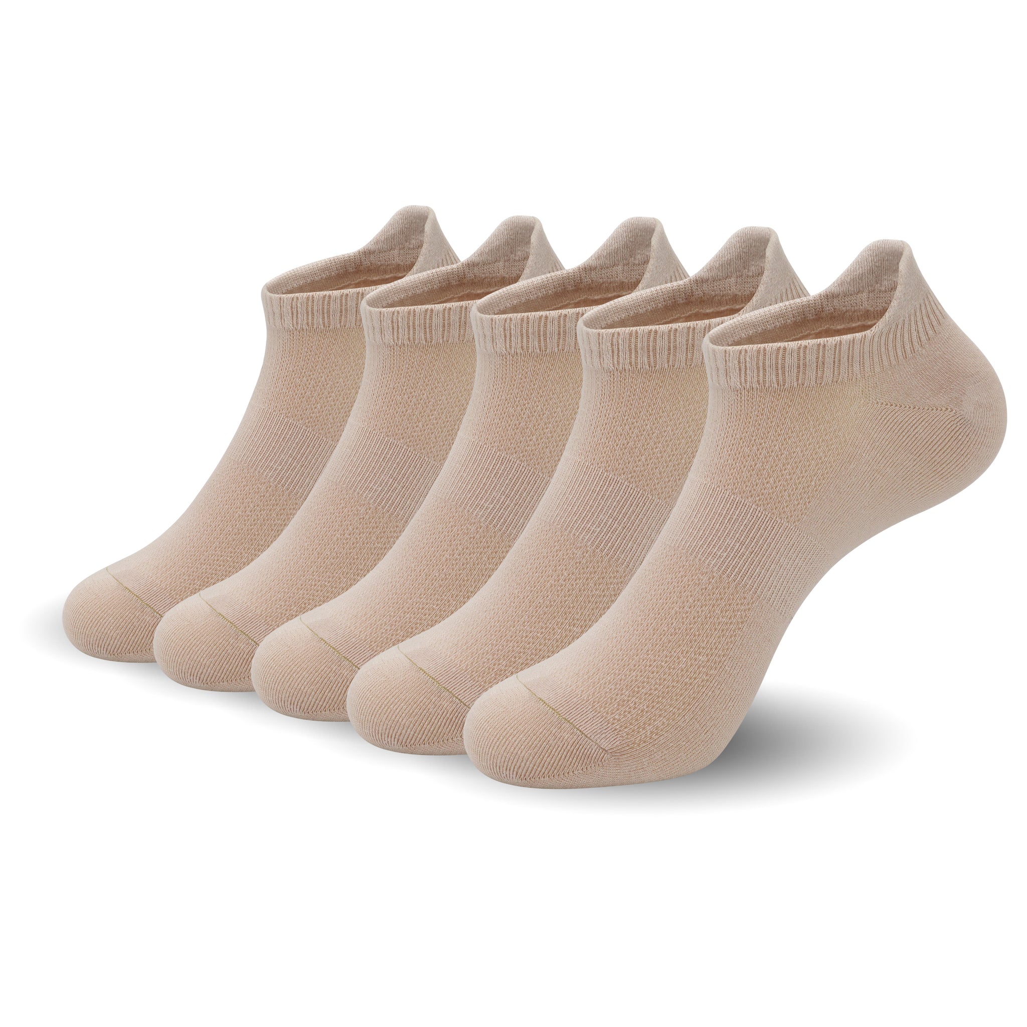 Women Ultra Thin Socks Bamboo Low Cut No Show Ventilating Low Ankle Anti Odor Arch Support Mesh Socks 5 Pairs