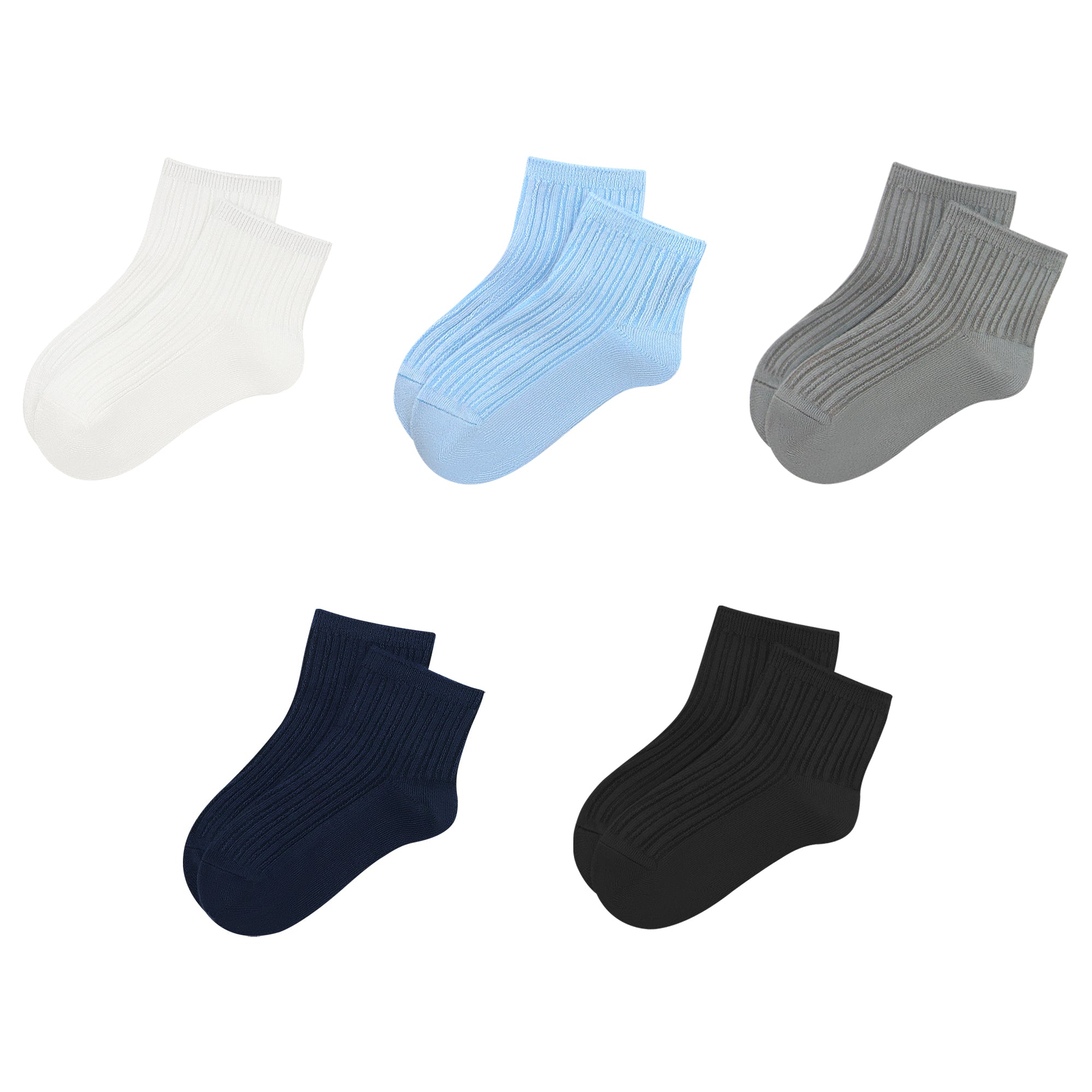 Viscose Bamboo Unisex Baby Boy Girl Socks Toddlers Ankle Crew Thin Soft Socks Stretch Breathable Newborn 5 Pairs