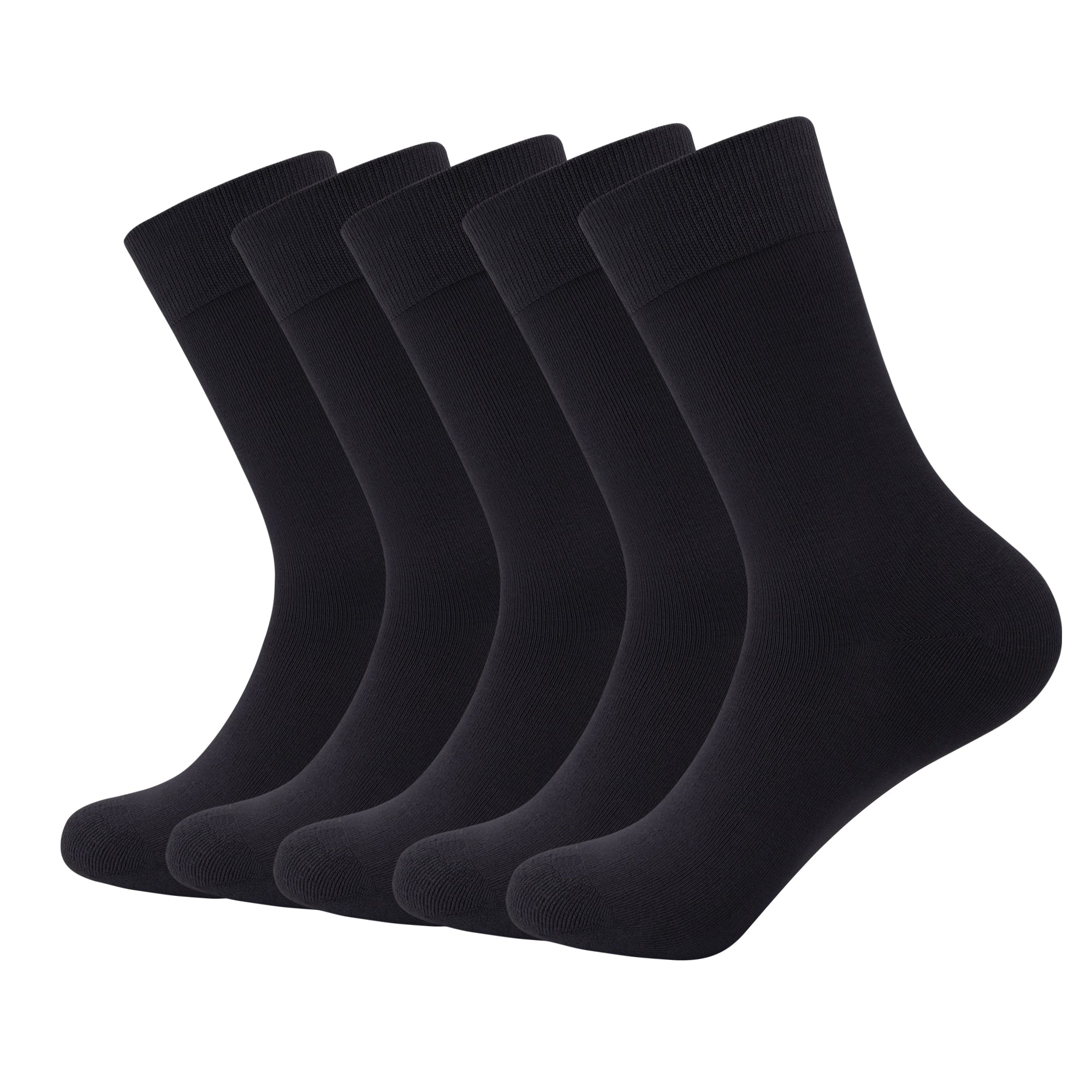 Bamboo Dress Men Sock Thin Soft Crew Anti Odor Lightweight Sock Odor Resistant Breathable Sock 9-13,5 Pairs Black / Large