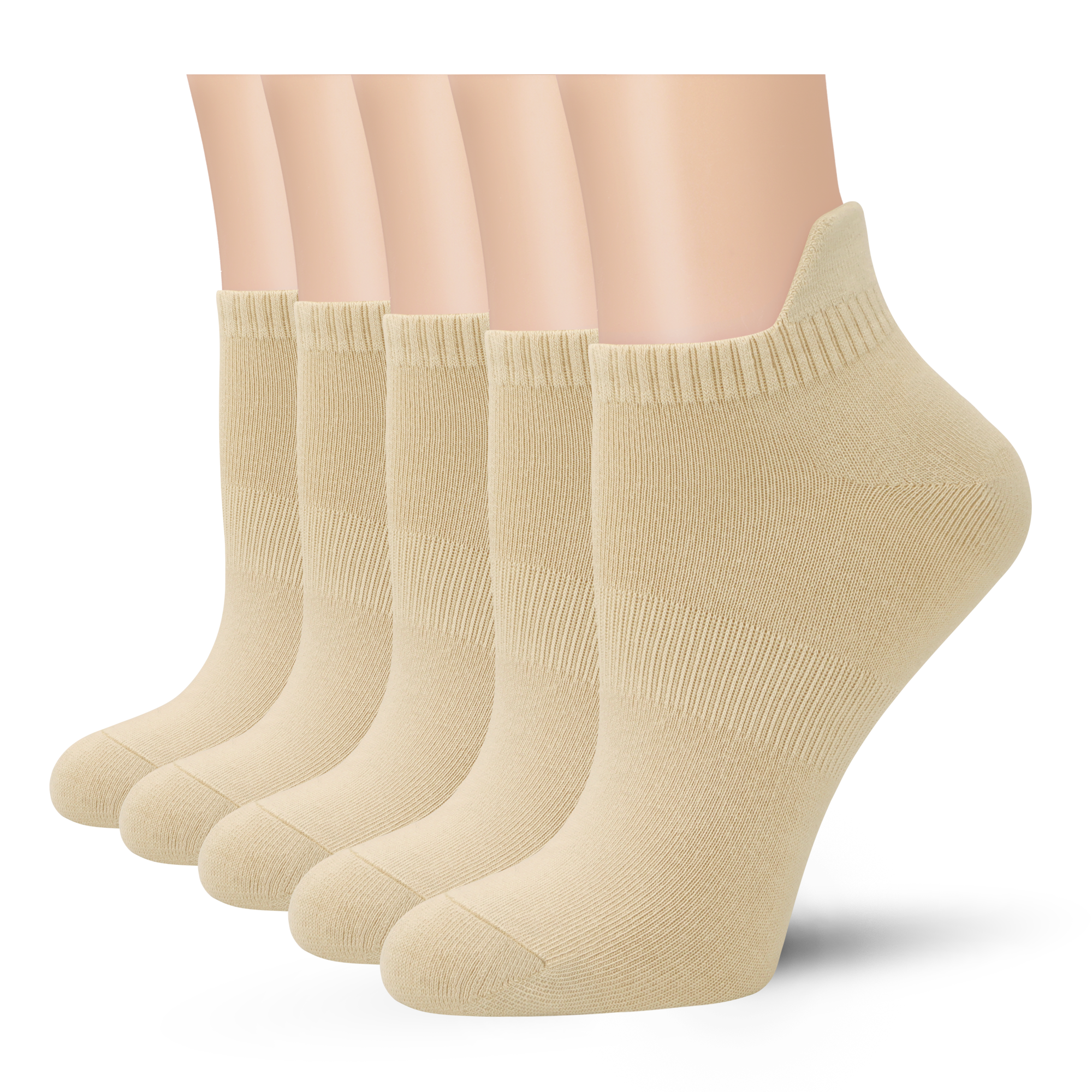 Viscose Bamboo No Show Sock Women Ankle Thin Low Cut Socks Arch Support Breathable Athletic Sock 5 Pairs