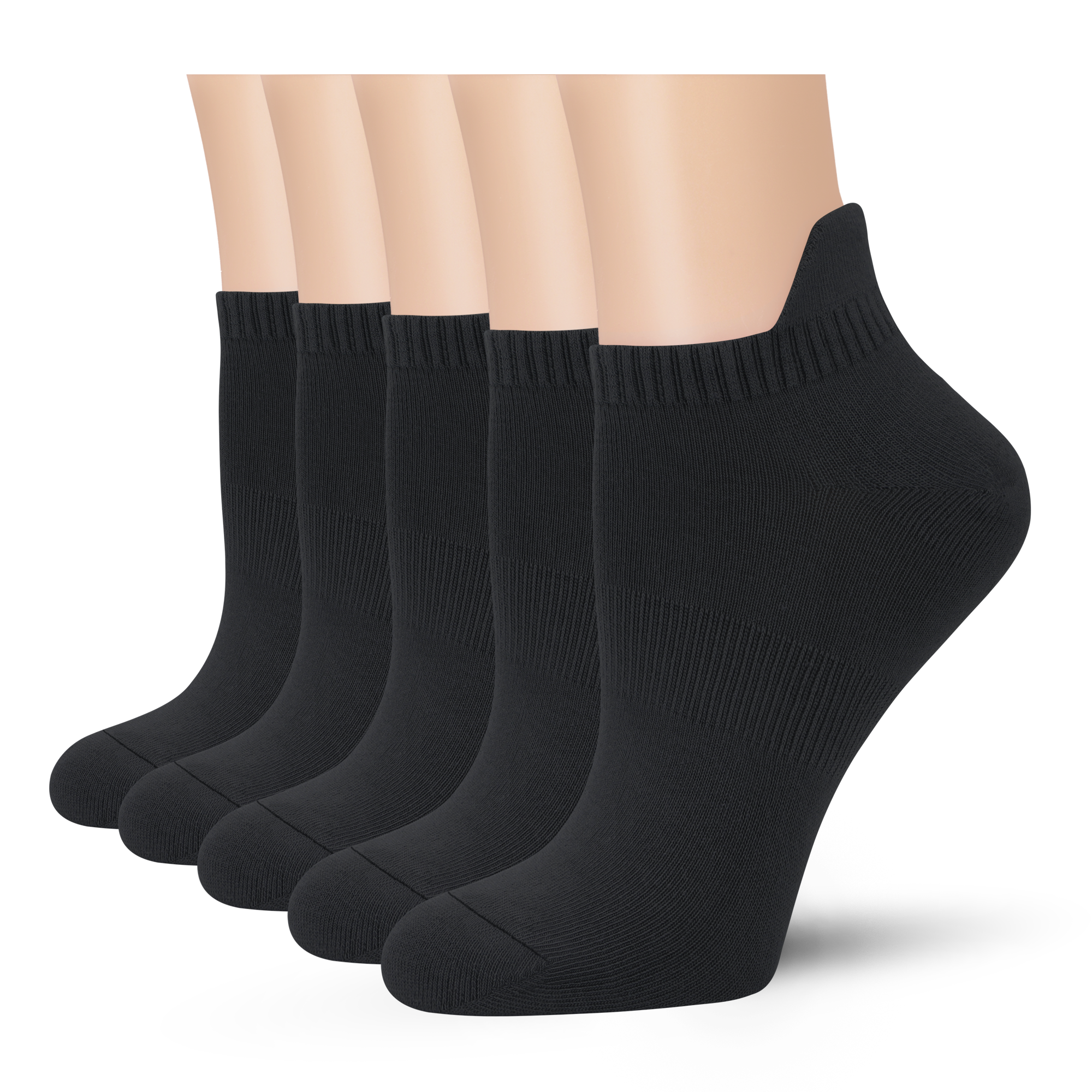 Viscose Bamboo No Show Sock Women Ankle Thin Low Cut Socks Arch Support Breathable Athletic Sock 5 Pairs