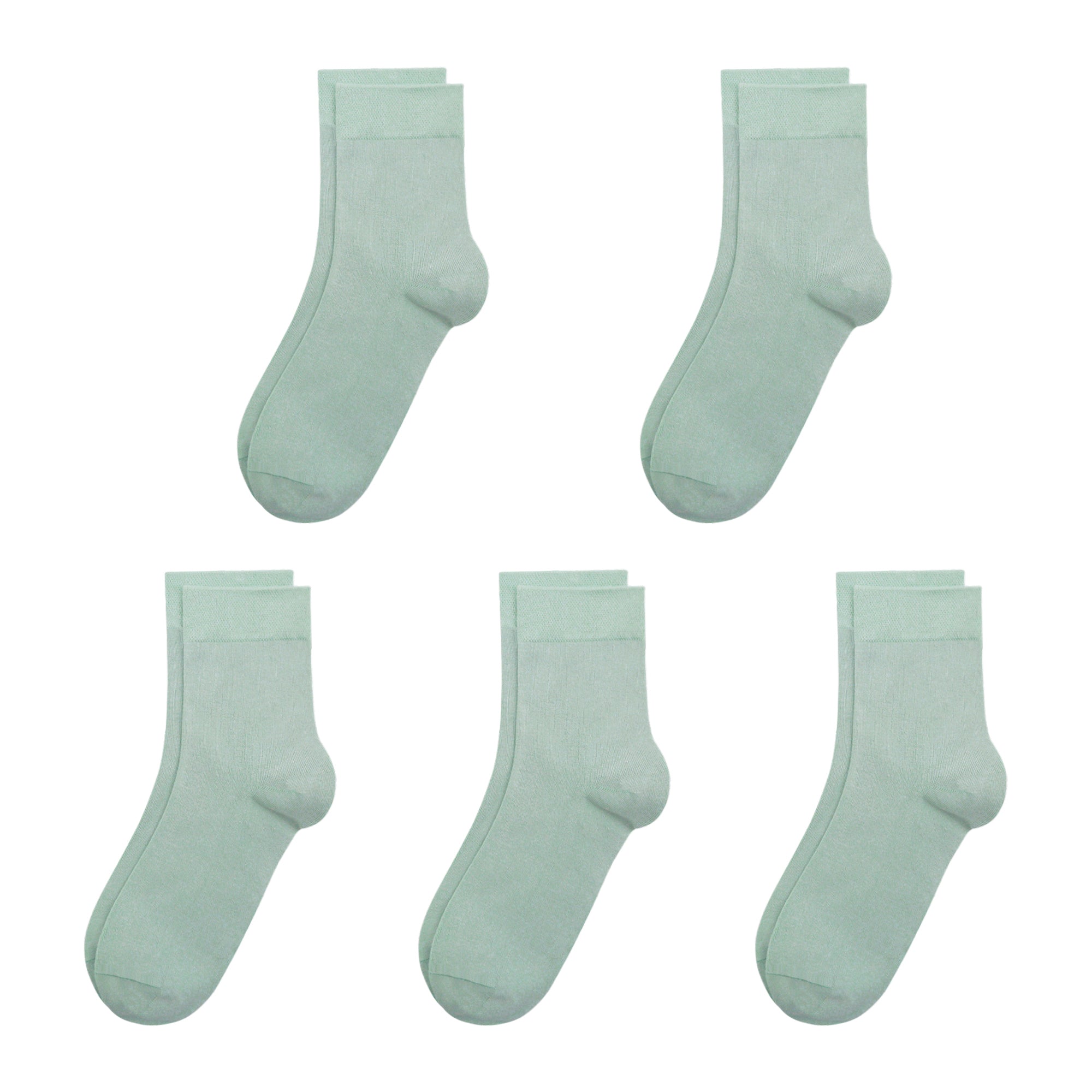 Kids Casual Bamboo School Socks Super Soft Uniform Thin Breathable Stretch Cuffs Boys Girls 5 Pairs