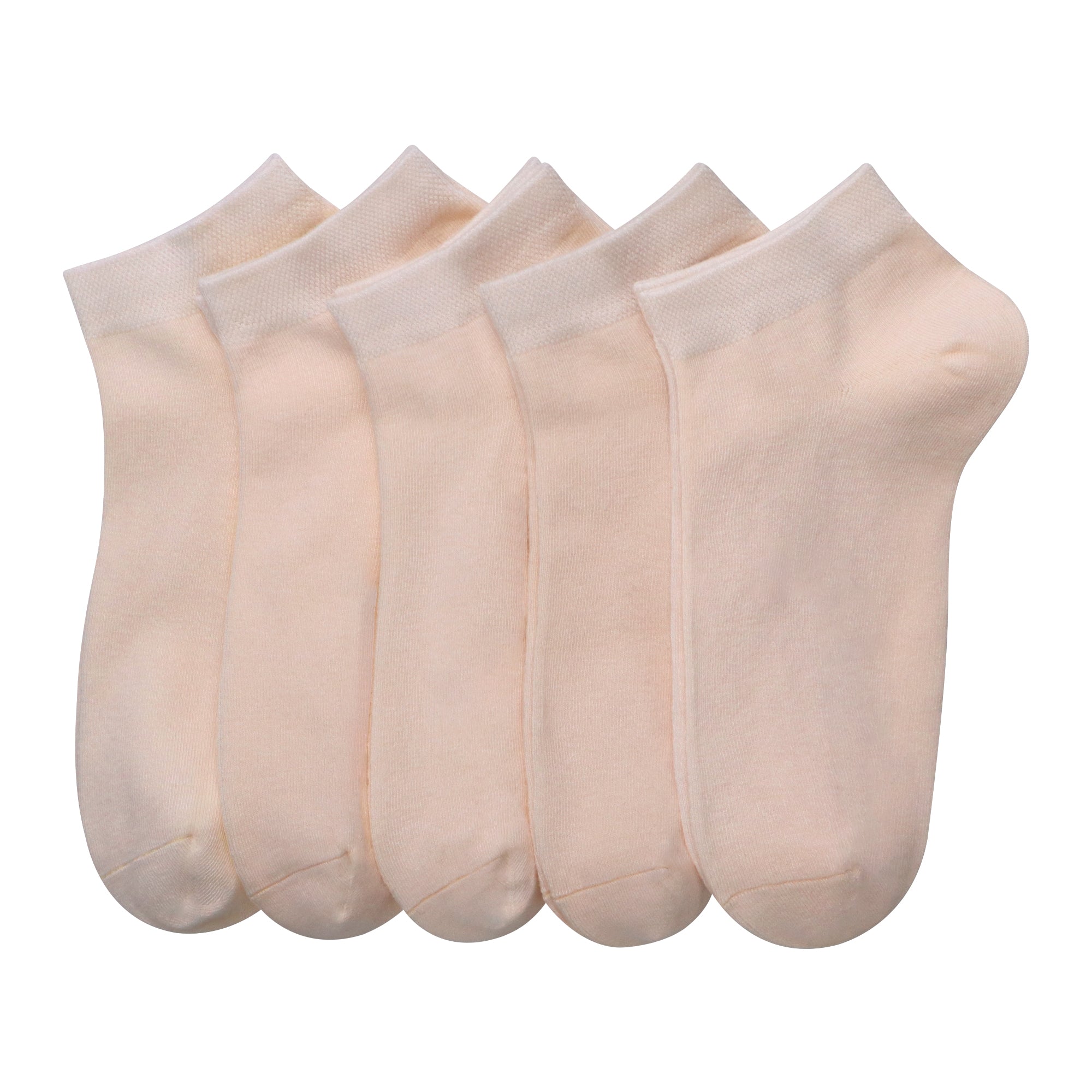 Women Bamboo Ankle Socks Low Cut Thin Sock Lightweight Pastal Color Soft Sock 5 Pairs