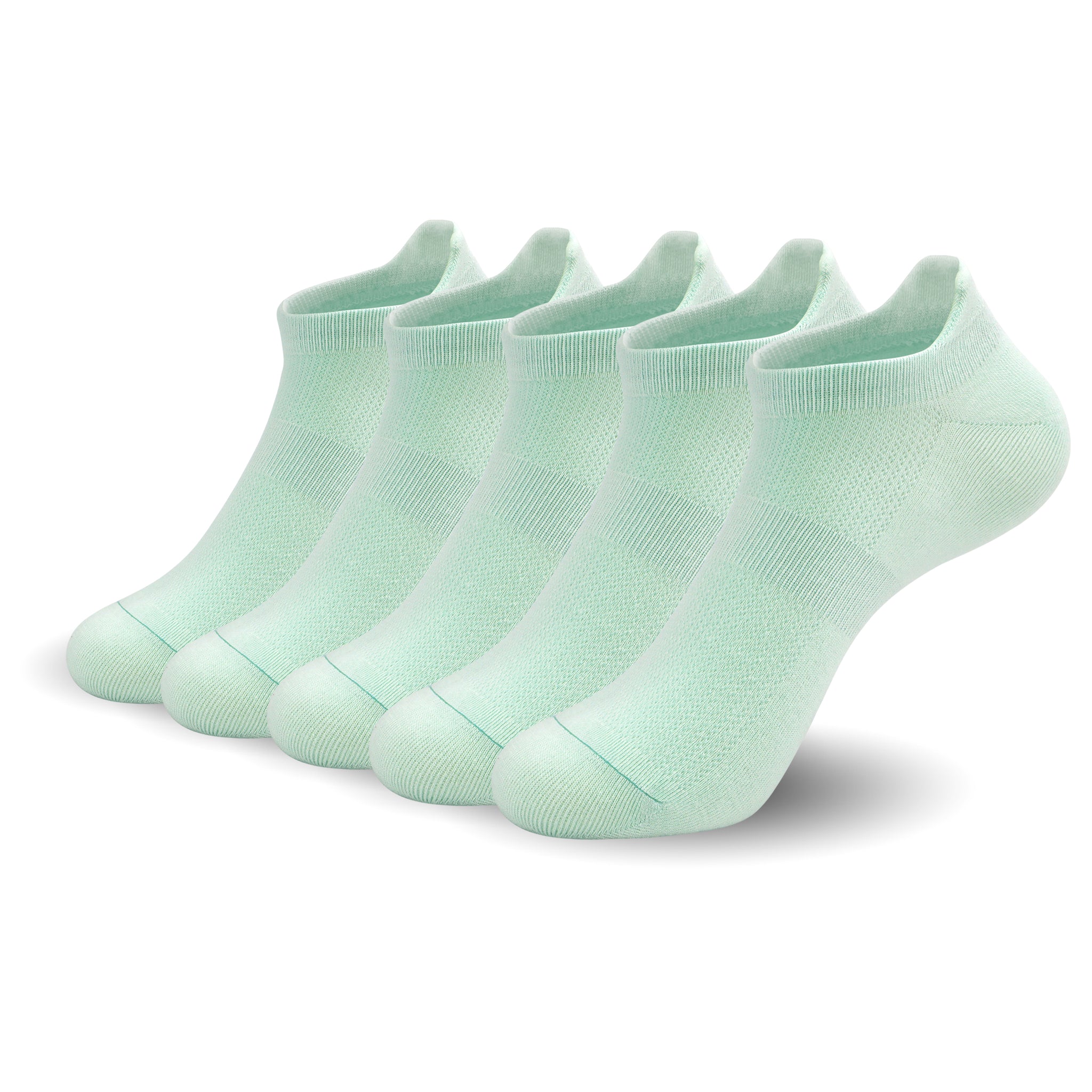 Women Ultra Thin Socks Bamboo Low Cut No Show Ventilating Low Ankle Anti Odor Arch Support Mesh Socks 5 Pairs