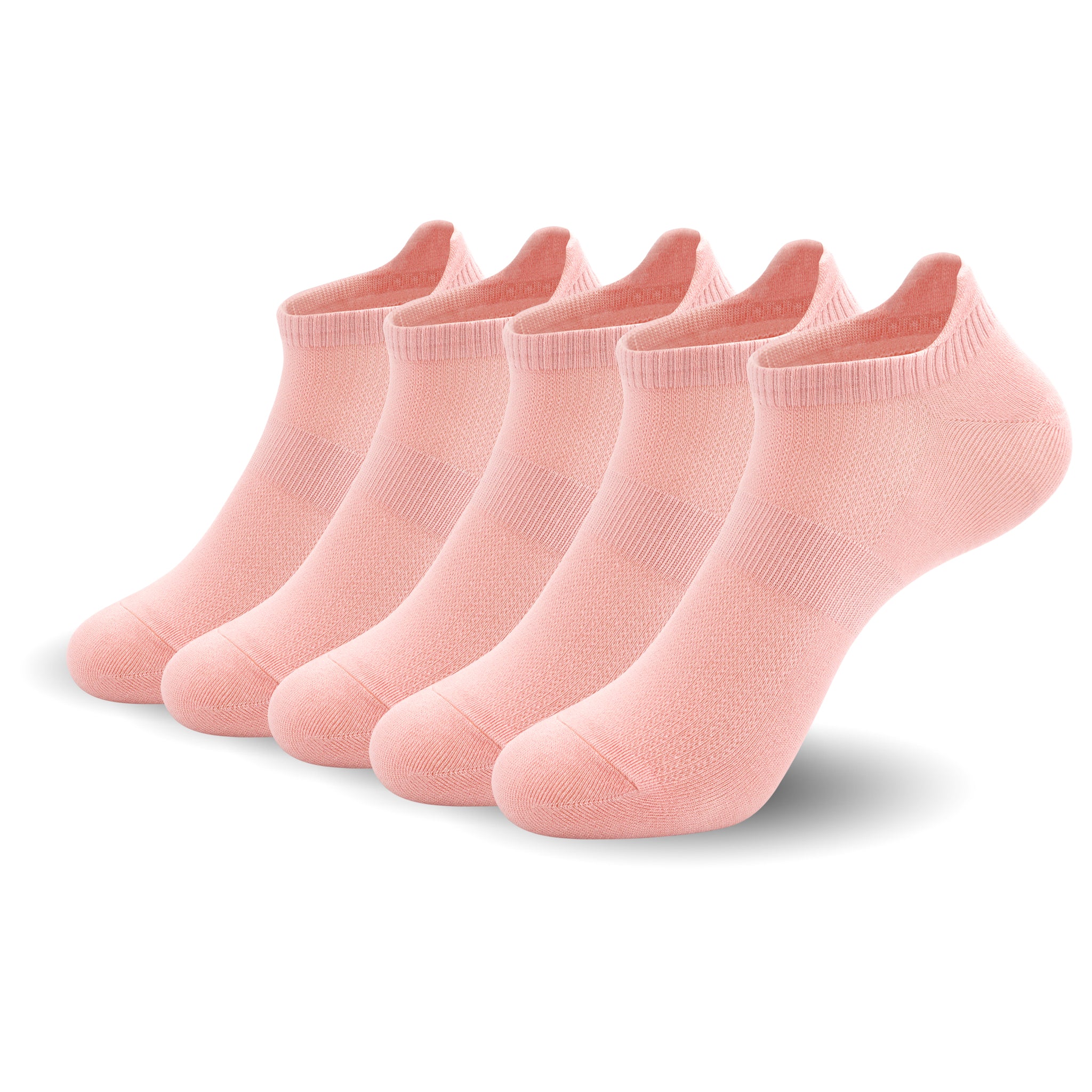 Women Ultra Thin Socks Bamboo Low Cut No Show Ventilating Low Ankle Anti Odor Arch Support Mesh Socks 5 Pairs
