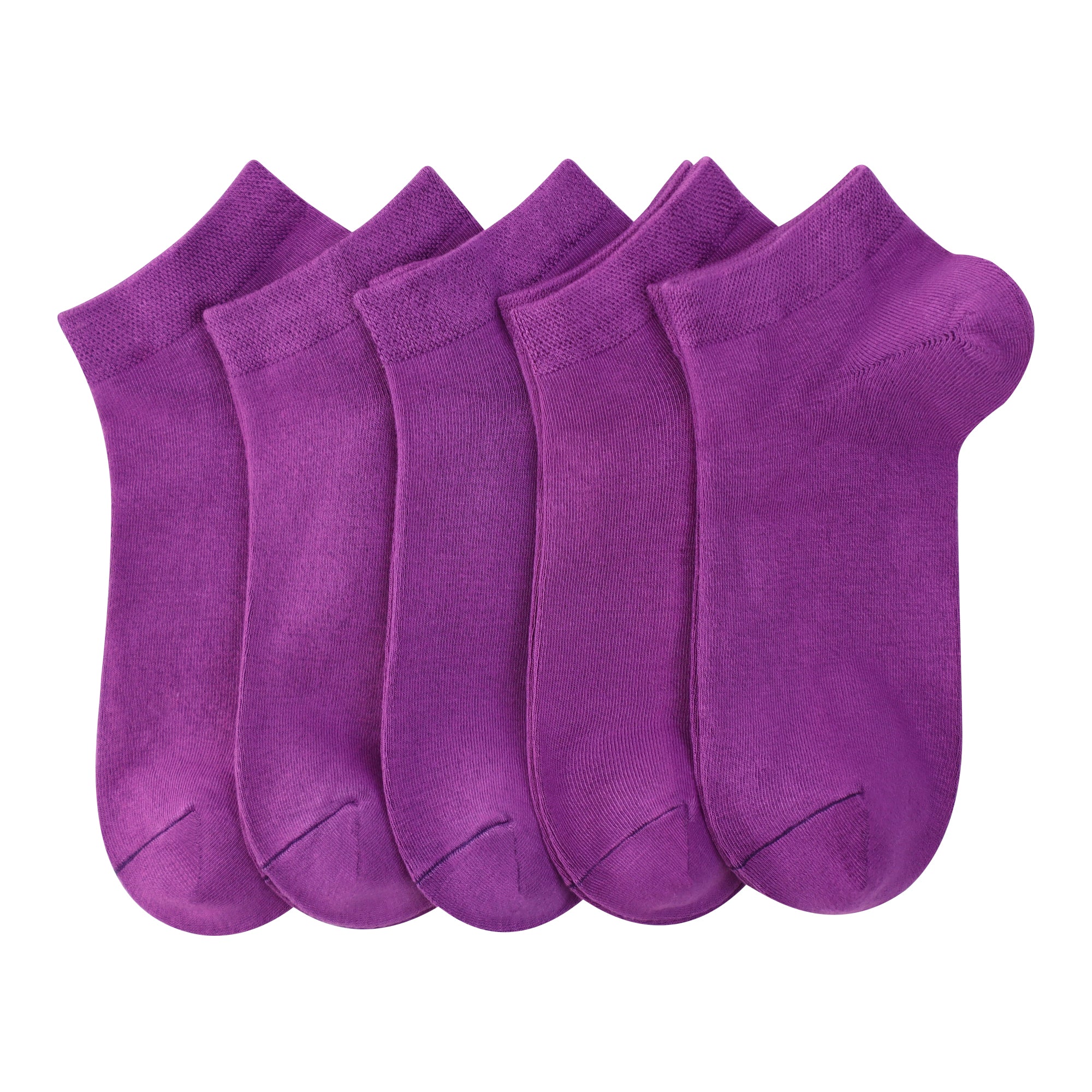 Women Bamboo Ankle Socks Low Cut Thin Sock Lightweight Pastal Color Soft Sock 5 Pairs