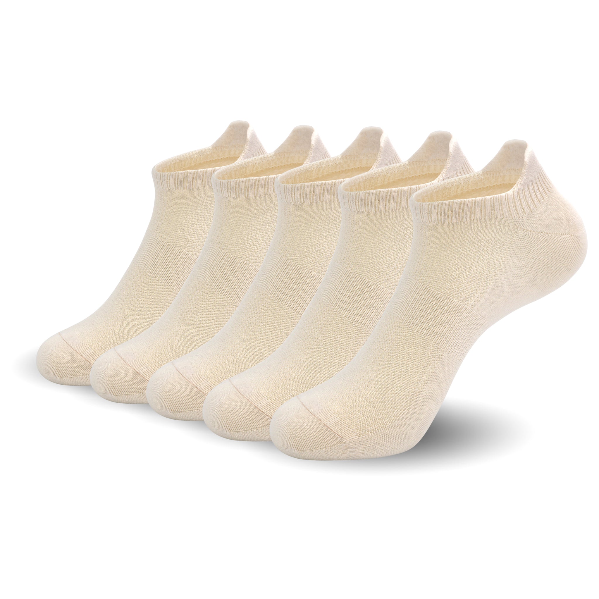 Women Ultra Thin Socks Bamboo Low Cut No Show Ventilating Low Ankle Anti Odor Arch Support Mesh Socks 5 Pairs