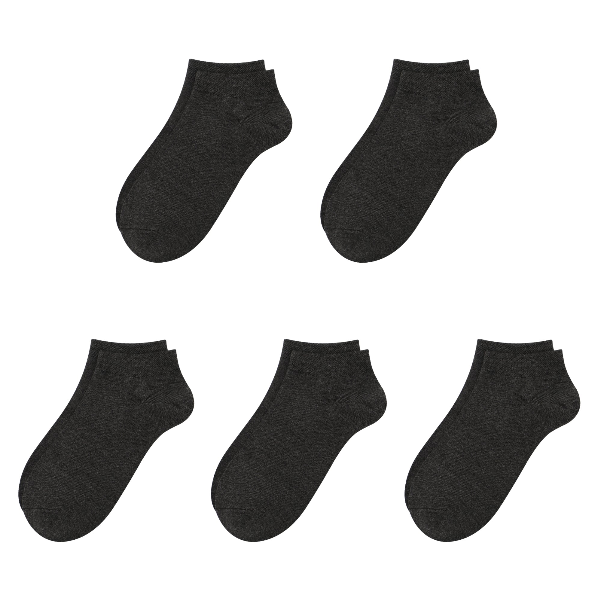Bamboo School Socks Ankle Super Soft School Kids Socks Stretch Cuffs Athletic Socks Odor Resistant Anti-odor 5 Pairs