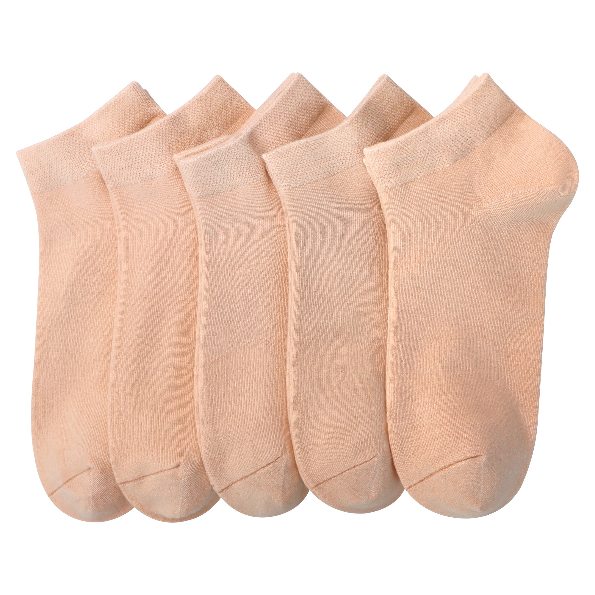 Women Bamboo Ankle Socks Low Cut Thin Sock Lightweight Pastal Color Soft Sock 5 Pairs
