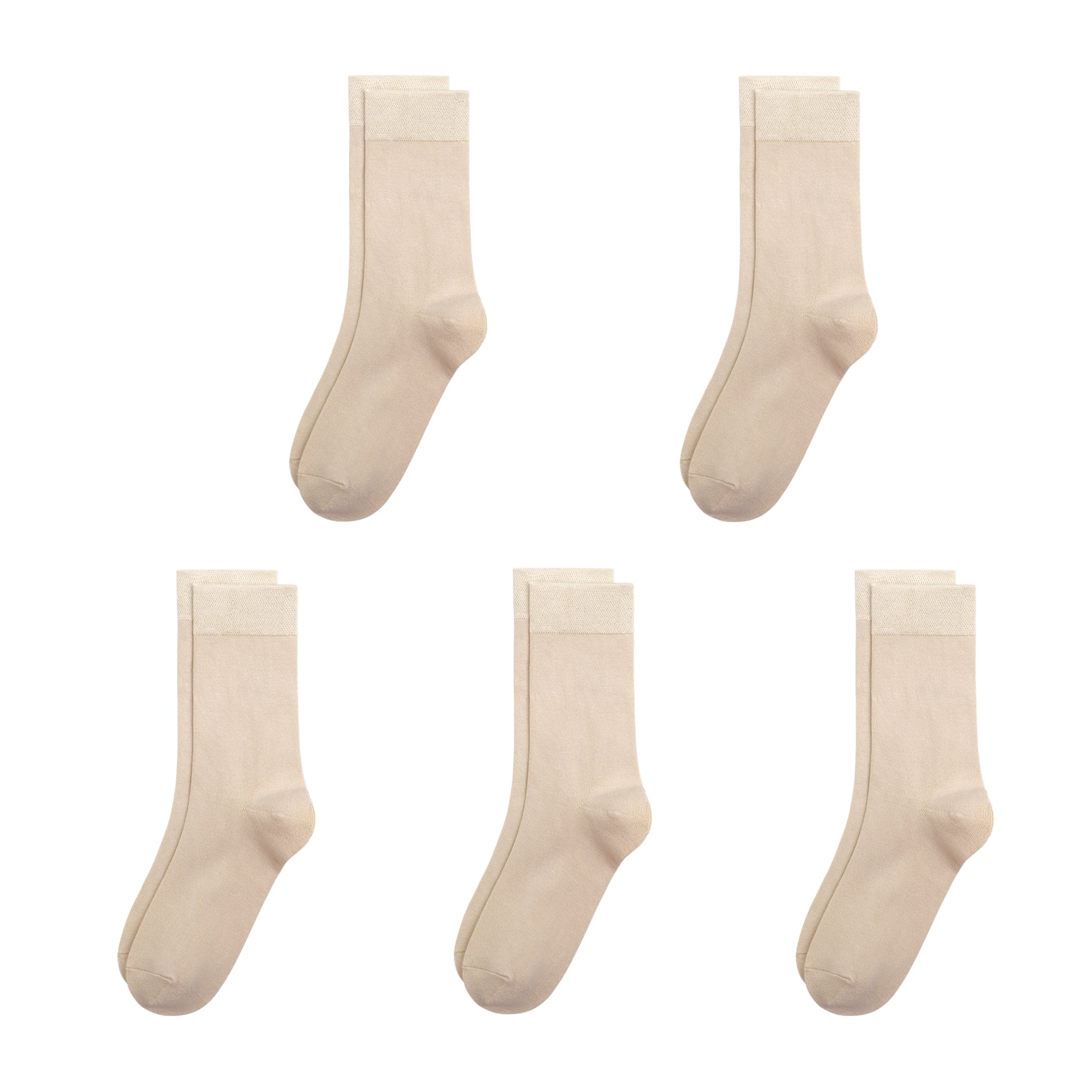 Bamboo Kids Crew Socks School Anti Odor Socks for Boys Girls Uniform Thin Flat Seam Socks 5 Pairs