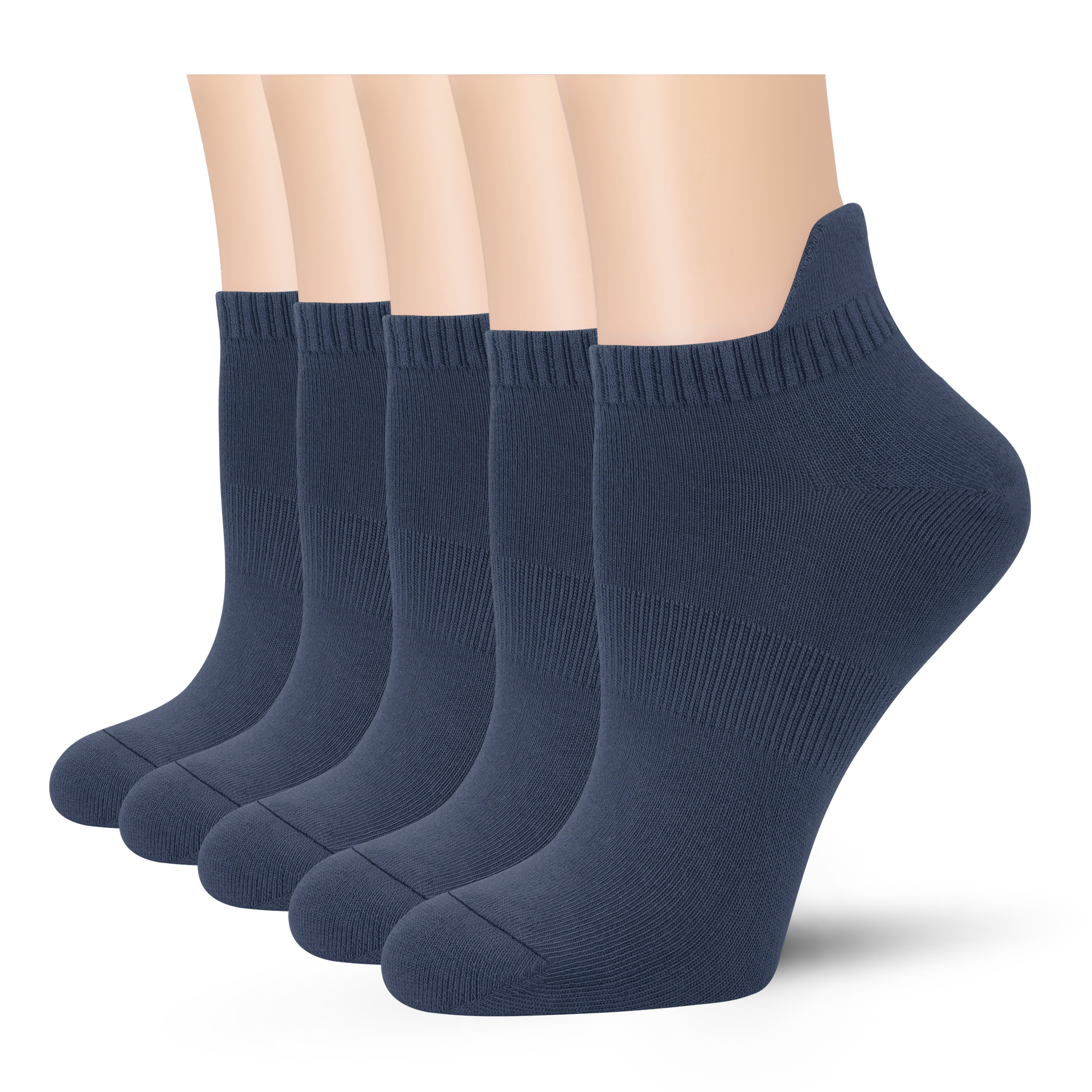 Viscose Bamboo No Show Sock Women Ankle Thin Low Cut Socks Arch Support Breathable Athletic Sock 5 Pairs
