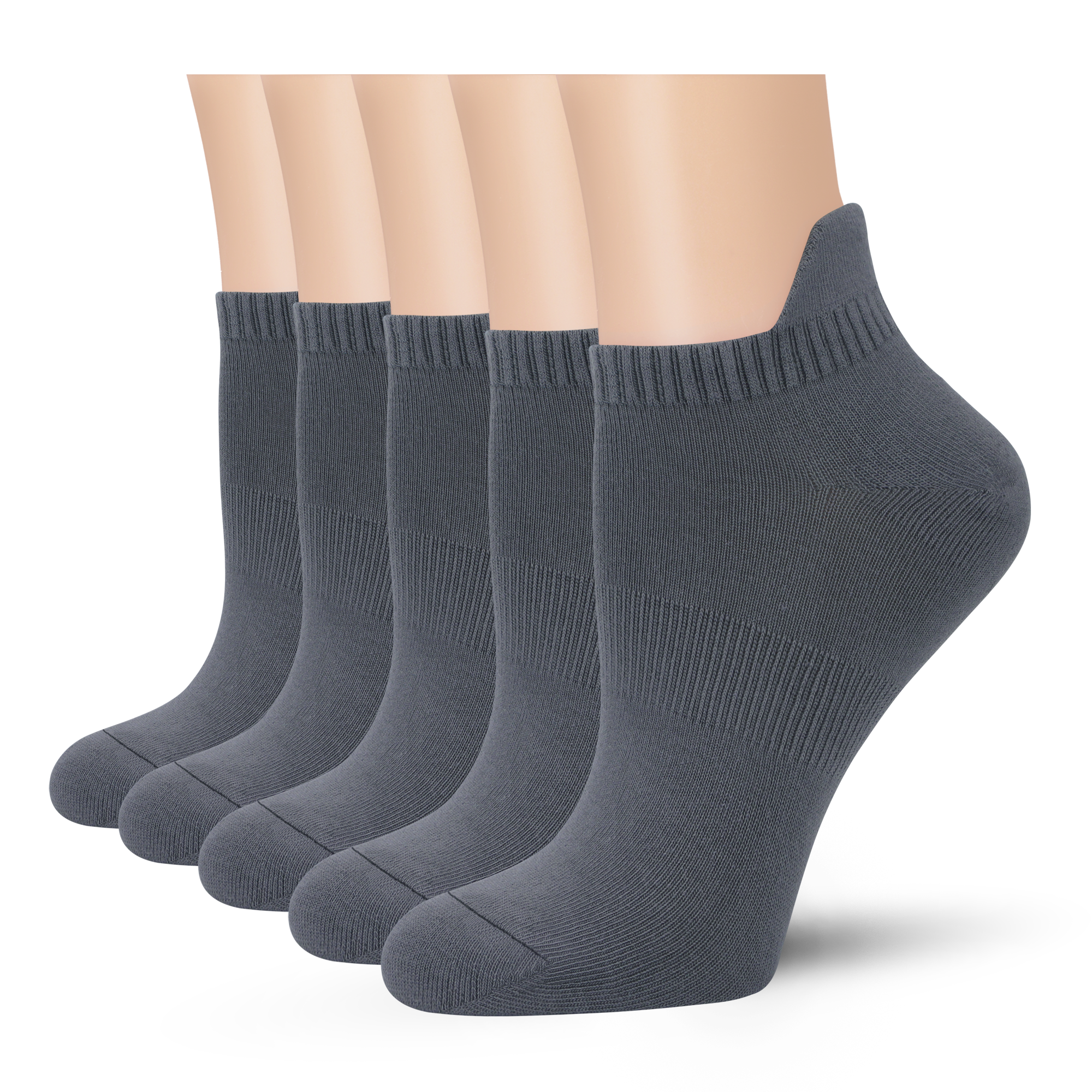 Viscose Bamboo No Show Sock Women Ankle Thin Low Cut Socks Arch Support Breathable Athletic Sock 5 Pairs