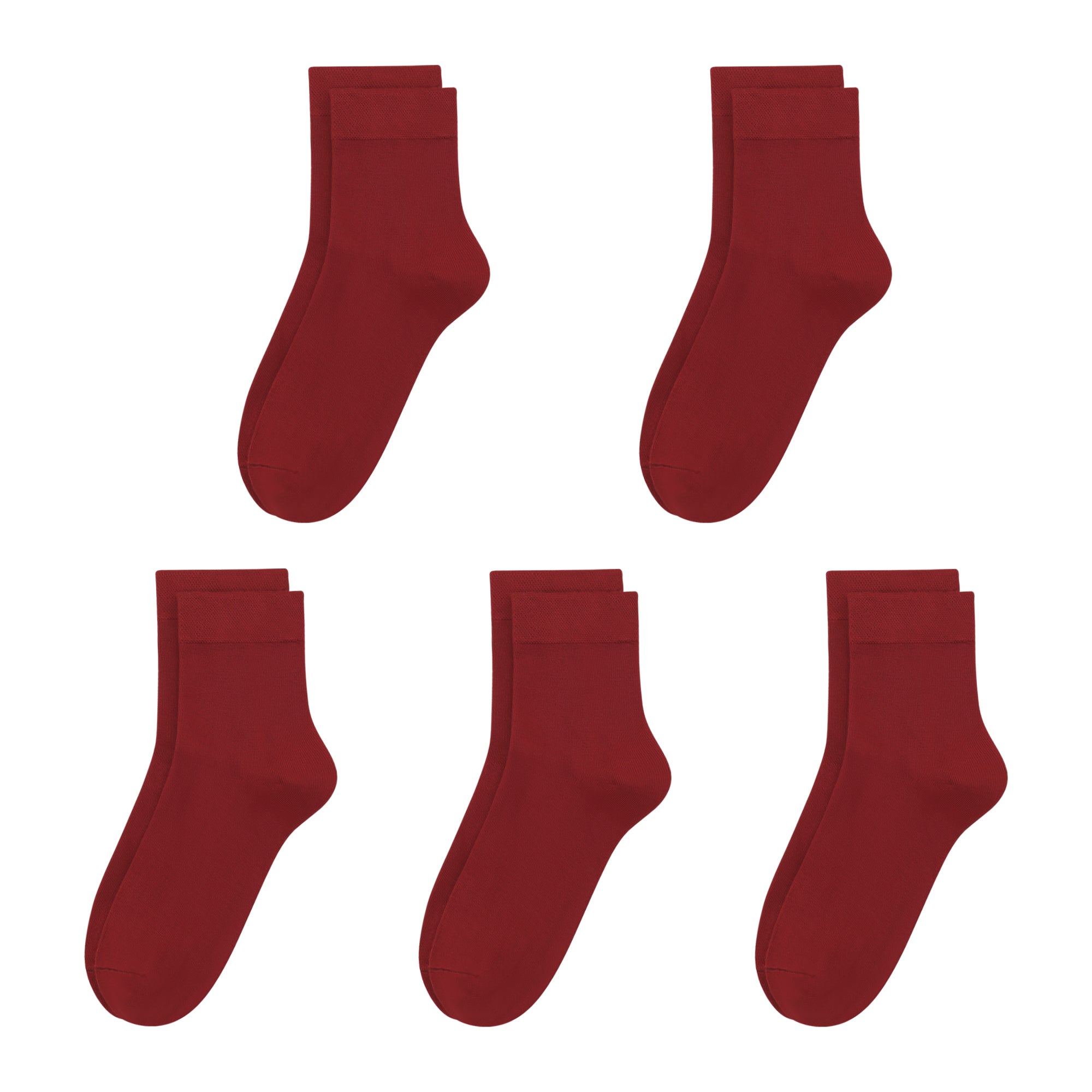 Kids Casual Bamboo School Socks Super Soft Uniform Thin Breathable Stretch Cuffs Boys Girls 5 Pairs