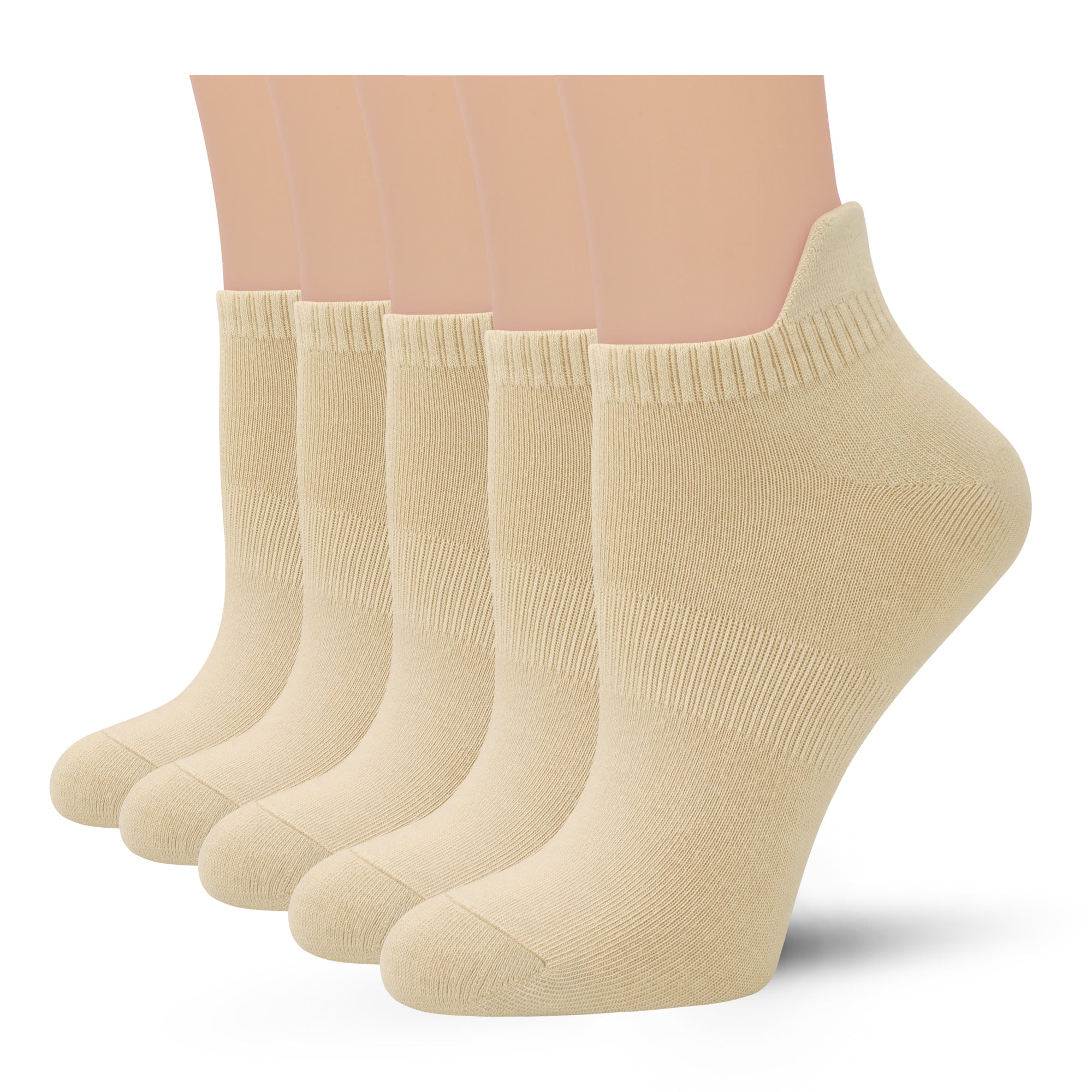 Viscose Bamboo No Show Sock Women Ankle Thin Low Cut Socks Arch Support Breathable Athletic Sock 5 Pairs