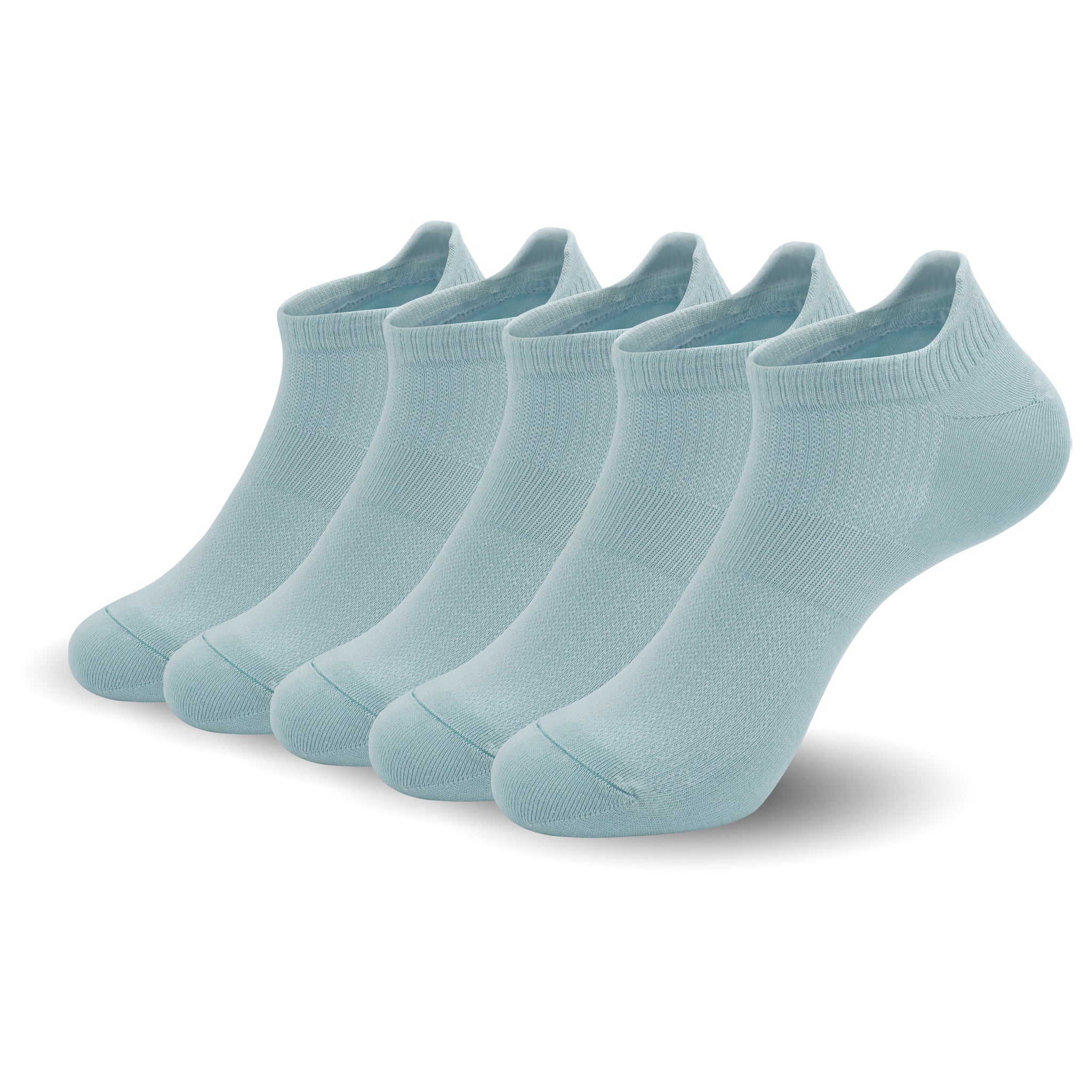 Women Ultra Thin Socks Bamboo Low Cut No Show Ventilating Low Ankle Anti Odor Arch Support Mesh Socks 5 Pairs