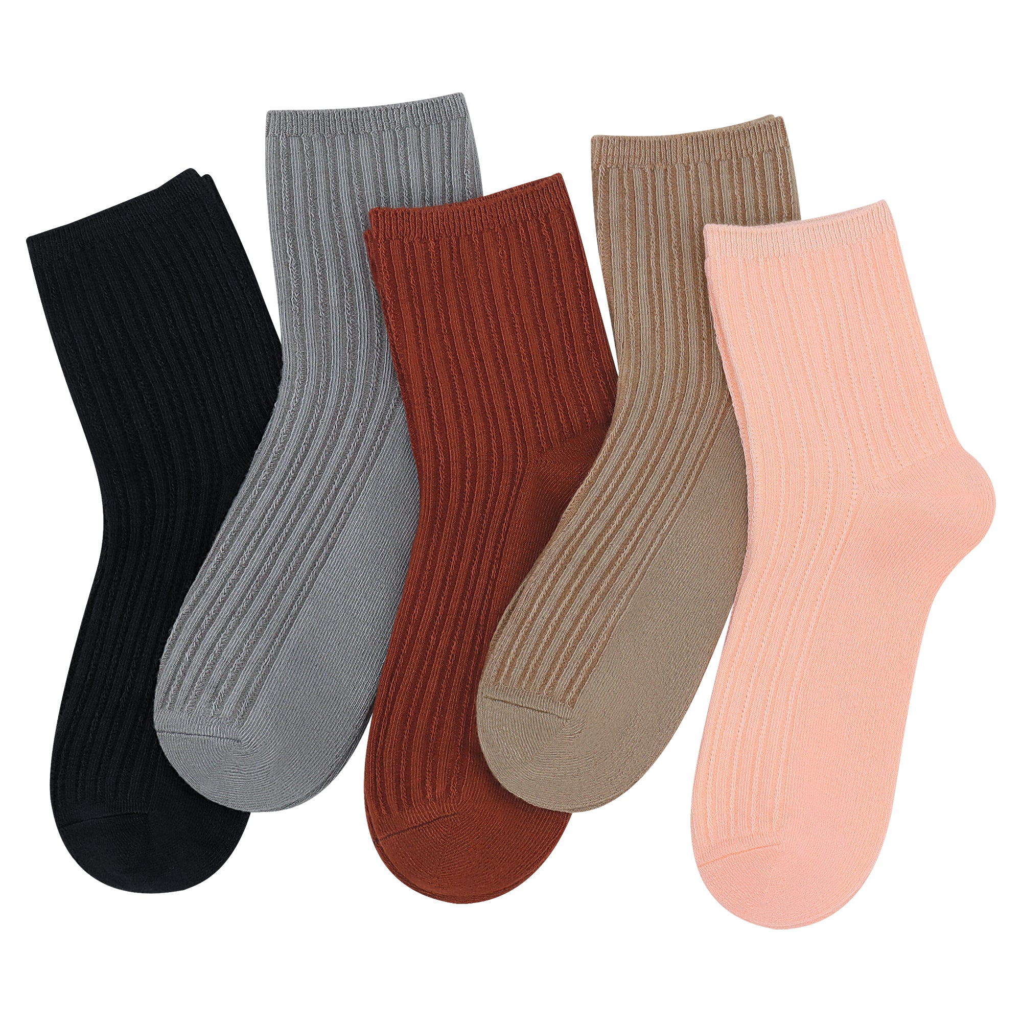 Bamboo Stretch Kids Ankle Sochool Kids Crew Socks Breathable Boy Girl 5 Pairs