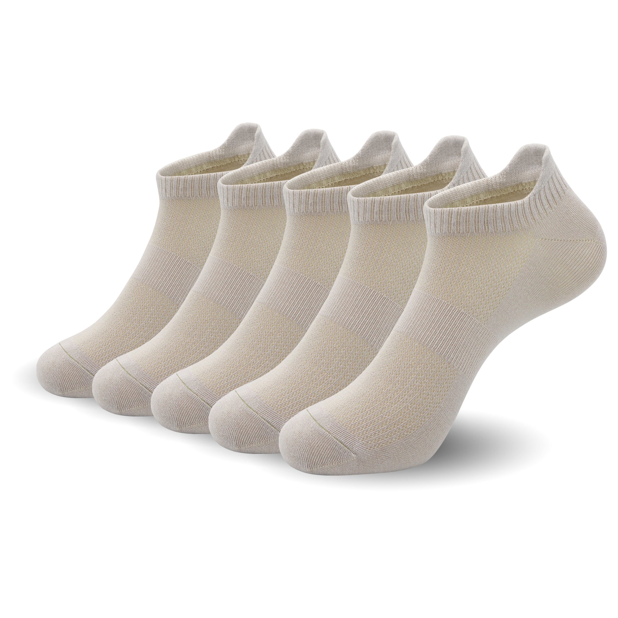 Women Ultra Thin Socks Bamboo Low Cut No Show Ventilating Low Ankle Anti Odor Arch Support Mesh Socks 5 Pairs