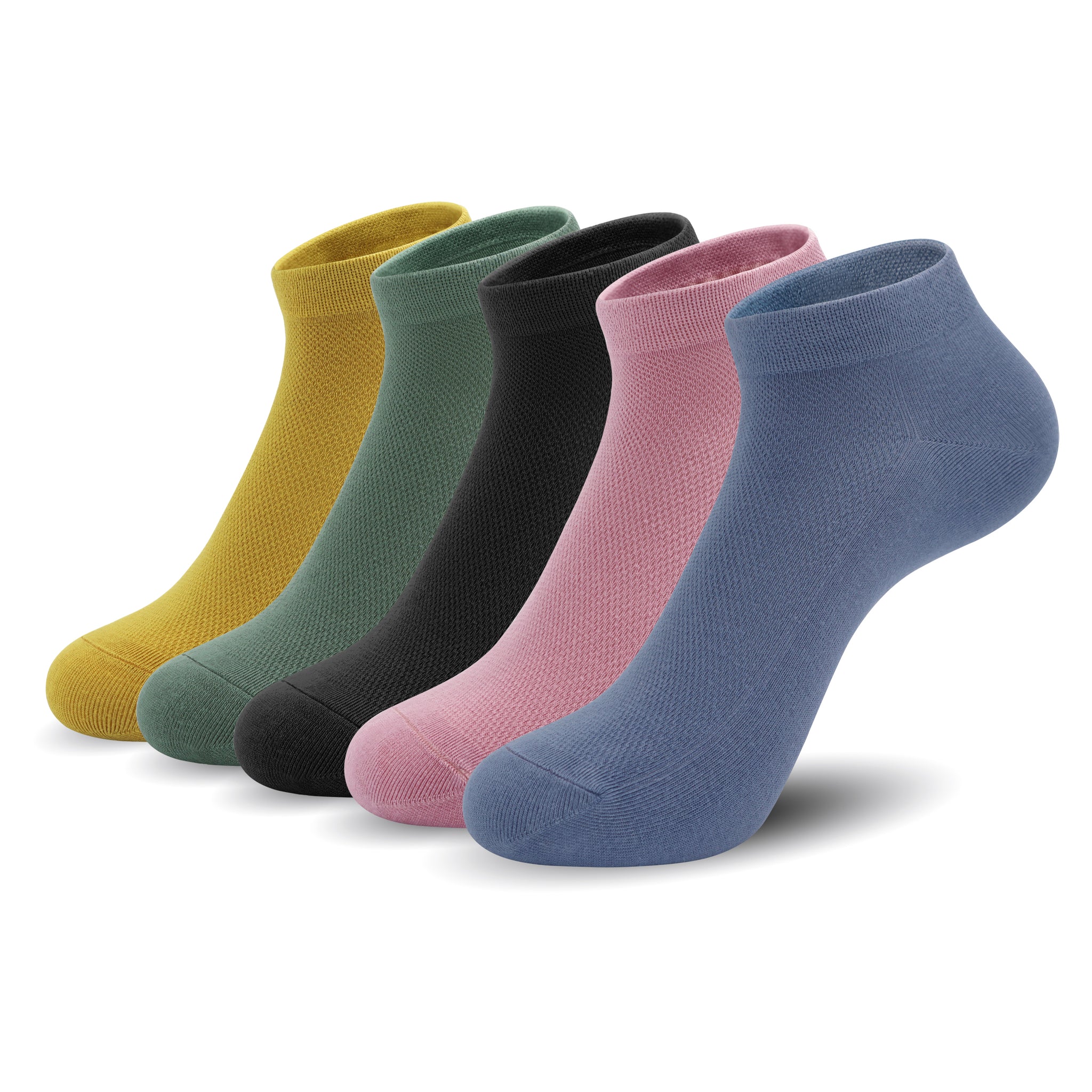 Women Mesh Ankle Socks Bamboo Summer Cool Socks Soft Ultra Thin Low Cut Sock 5 Pairs,4-8/9-11